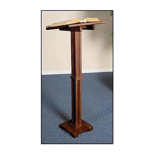 Walnut Finish Standing Lectern