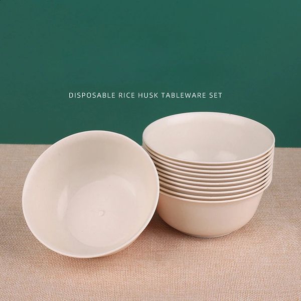 50 biodegradable disposable bowls party tables kitchen and cold containers food containers 240902