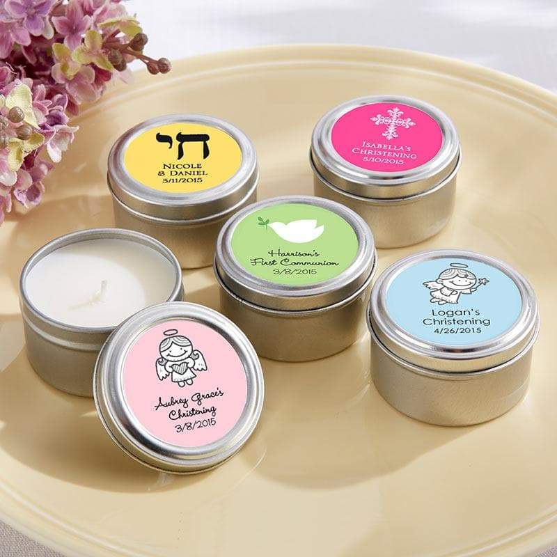 Personalized Religious Travel Candle Tin