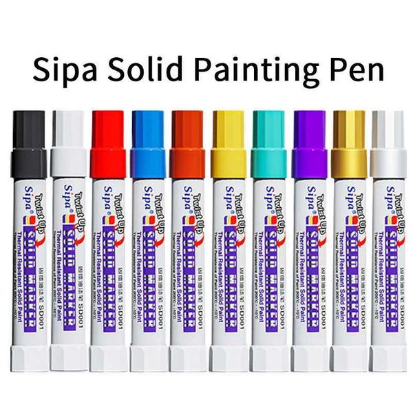 Markers 10PCS Sipa Solid Paint Pen Marker Industrial Crayon Dry Writable Steel Plate Water-oil Surface Multifunctional Pen Resistance H24121