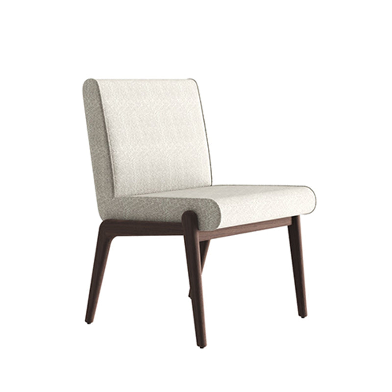 Living Room Furniture Modern Antelope - inspired Beige Fabric Armless Chair with Wooden Legs
