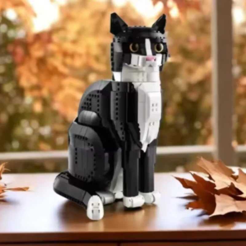 NEW 21349A Tuxedo Cat Building Blocks Bricks Creative Cartoon Animal Assembly Toy Diy Educational Puzzle Christmas Gifts Y250616