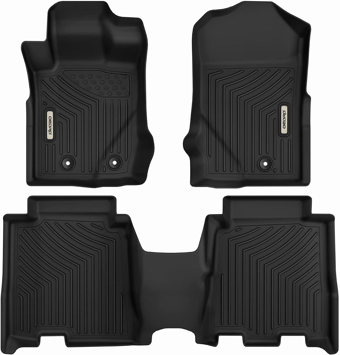 OEDRO® Floor Mats for 2021-2025 Ford Bronco 4-Door, TPE All-Weather Guard Includes 1st and 2nd Row Full Set Liners