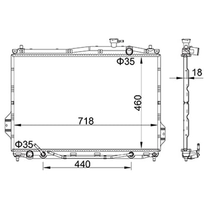 Radiator, engine cooling HART 622 270