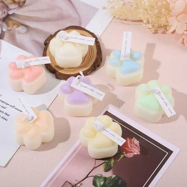 1Pc Plants Scented INS Cute Mini Cat Paw Shaped Scented Candle Home Air Fragrance Atmosphere Candle Decoration Wedding SouvenirsXJ241112