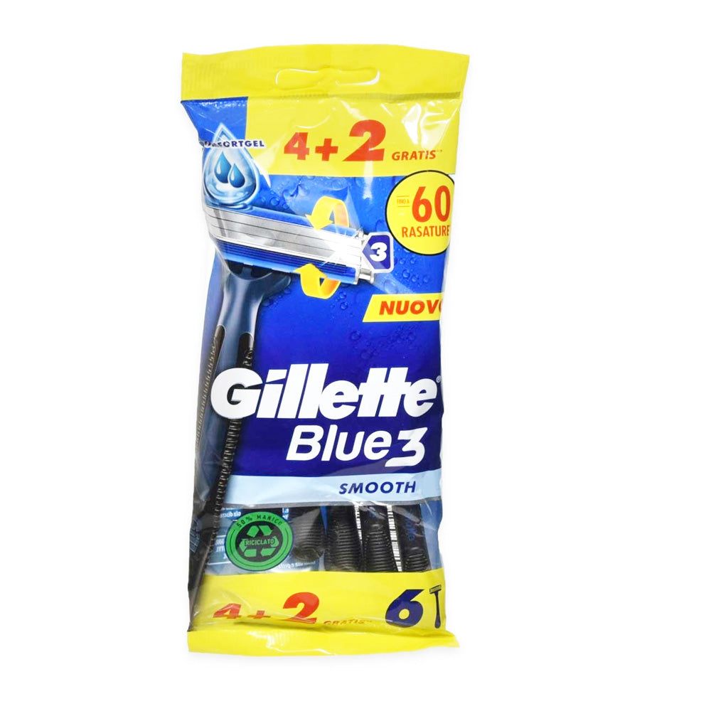 Disposable shaving Gillette Blue 3 blades 6 U