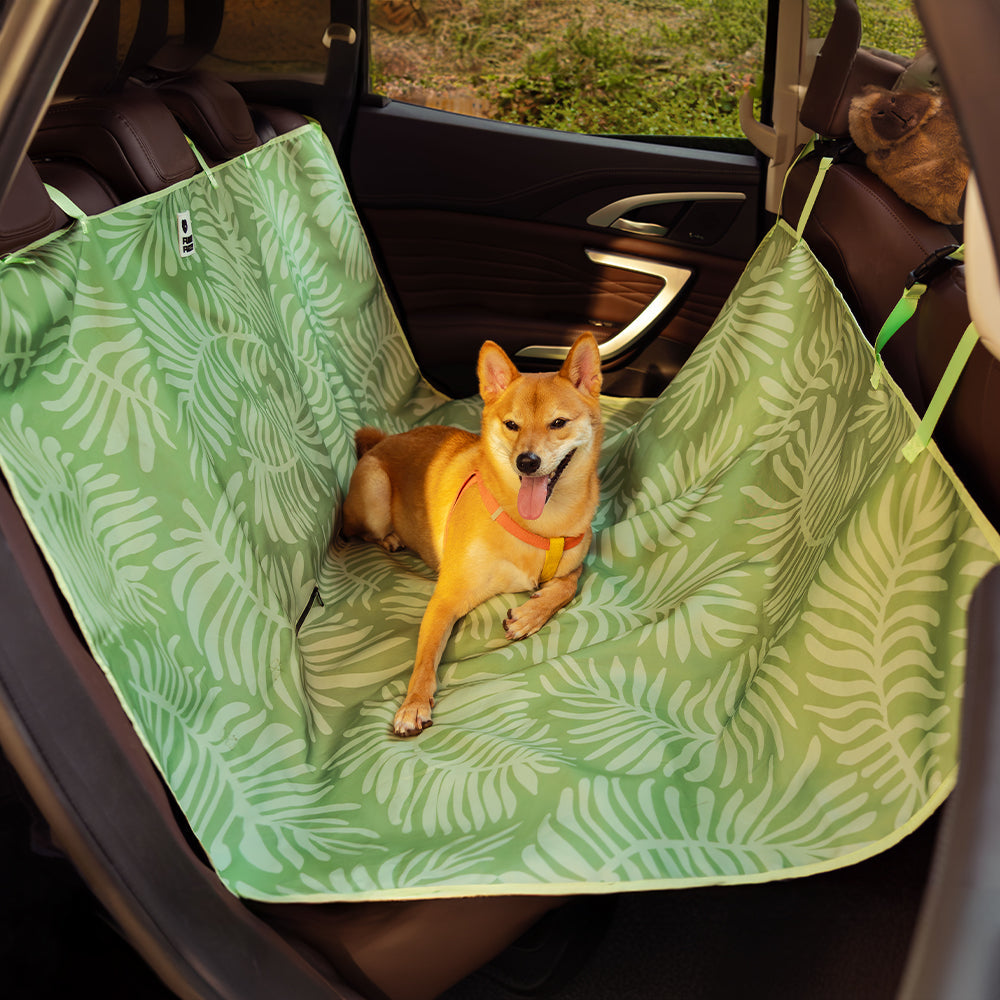 Tropical Style - Waterproof Picnic & Car Dual-Use Back Seat Cover, Areca Palm Green - Standard