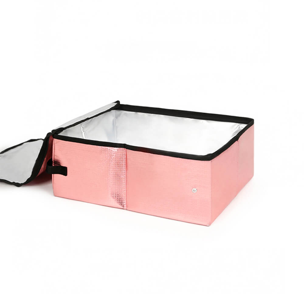 Portable Foldable Waterproof Aluminum Foil Cat Litter Box, Pink - 20"L x 16"W x 7"H