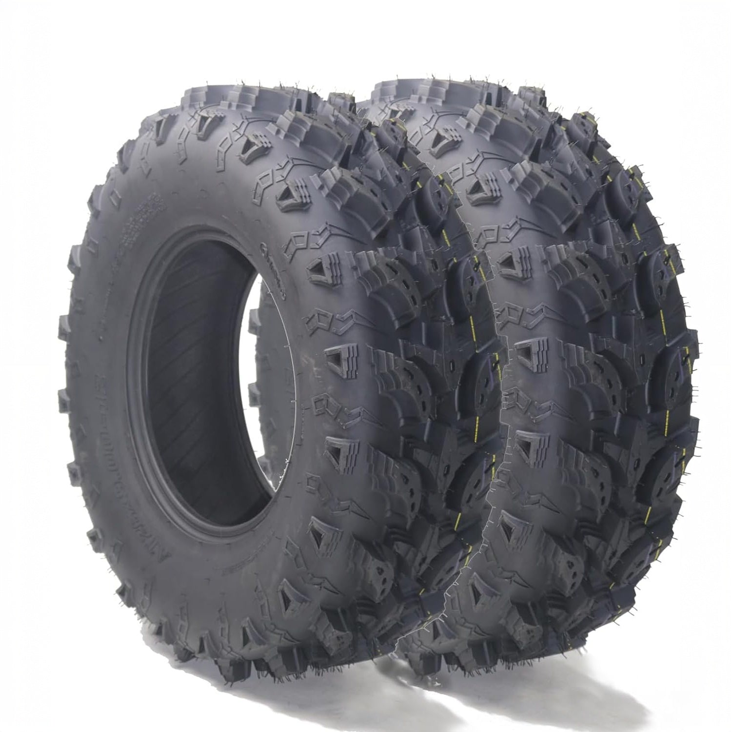 Garvee Set of 2 26x10-12 All Terrain ATV UTV Tires Tubeless 6-Ply Durable Sport Tires Aggressive Tread Mini Bike Fit Off-Road