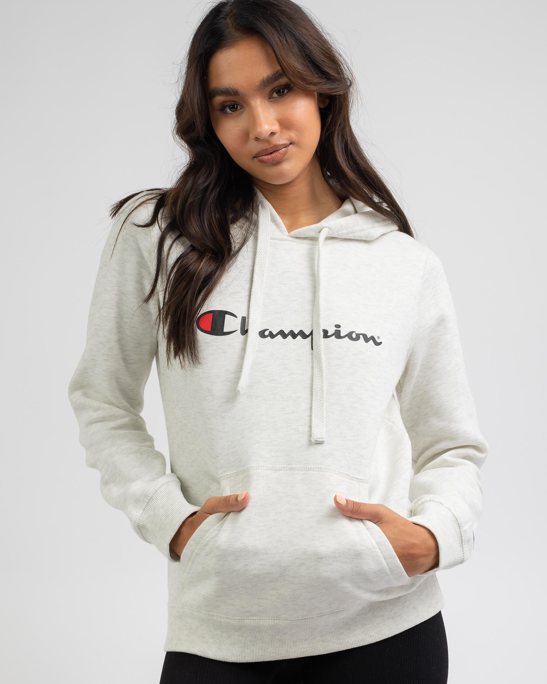 Champion Women's Logo Hoodie in White