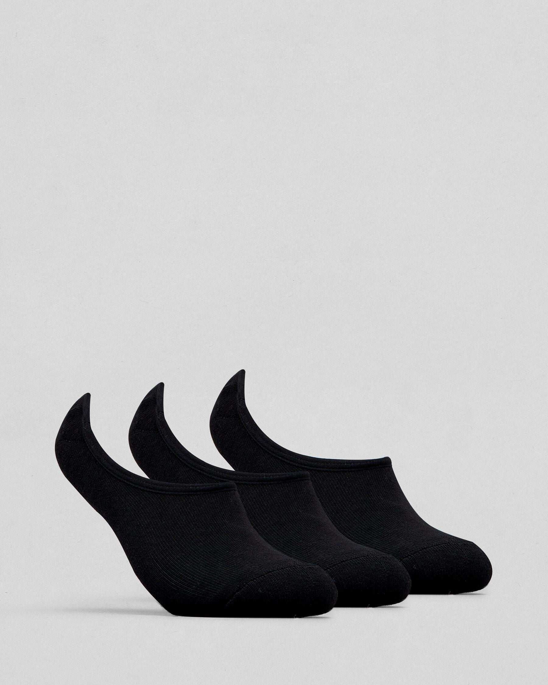 Vans Men's Cl Super No Show Socks 3 Pack S-m in Black