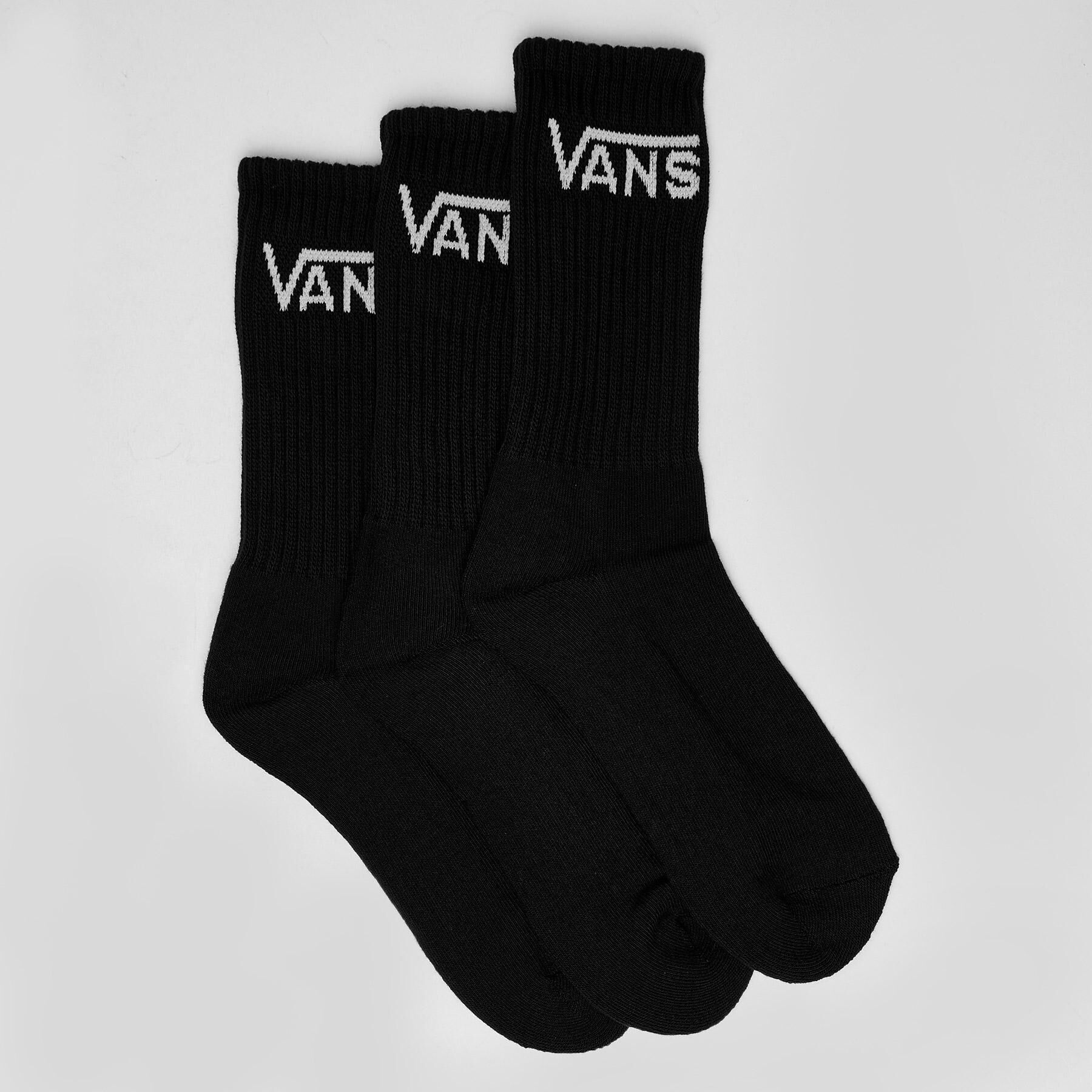 Vans Men's Classic Crew Socks 3 Pack S-m in Black