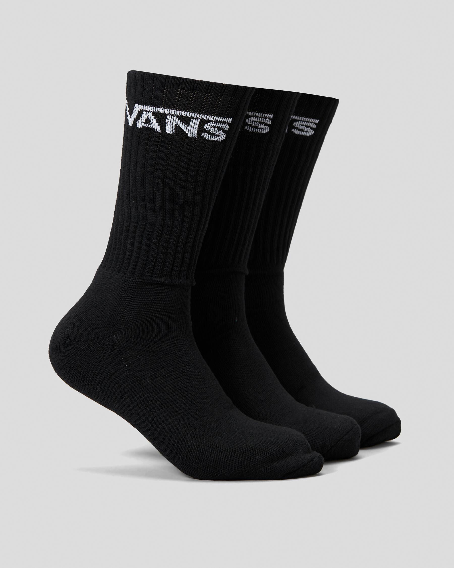 Vans Men's Classic Crew Socks 3 Pack L-xl in Black