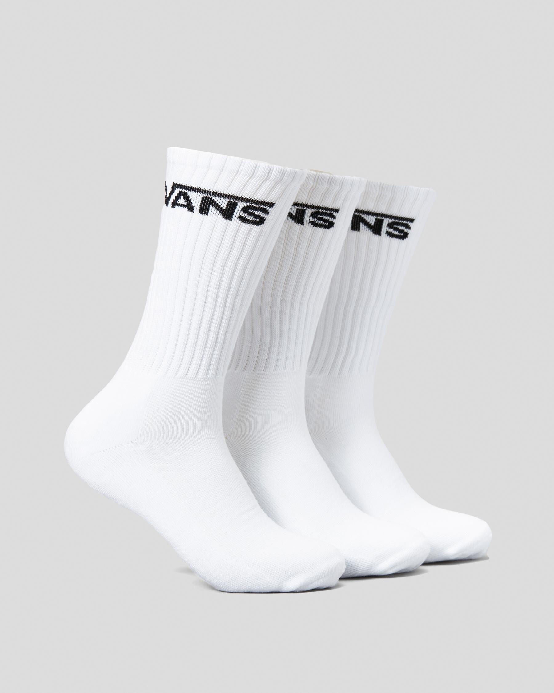 Vans Men's Classic Crew Socks 3 Pack L-xl in White