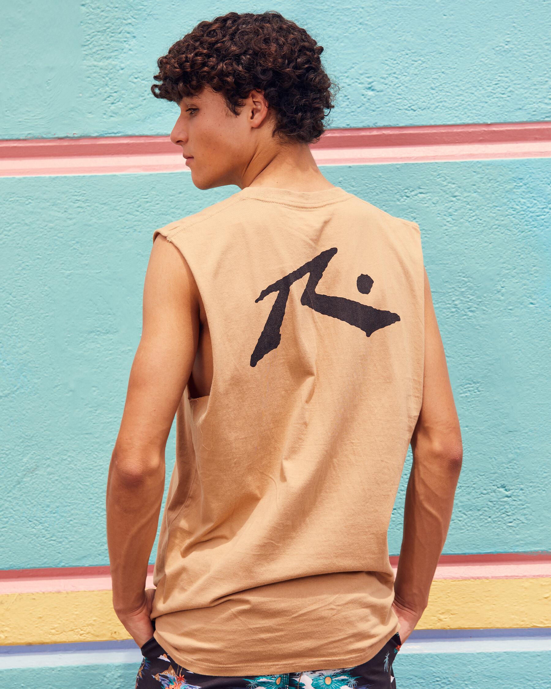 Rusty Men's Competition Muscle Tank Top in Natural