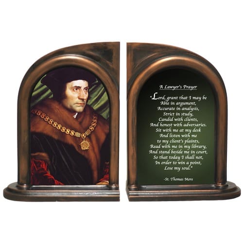 St. Thomas More Lawyer's Prayer Bookends