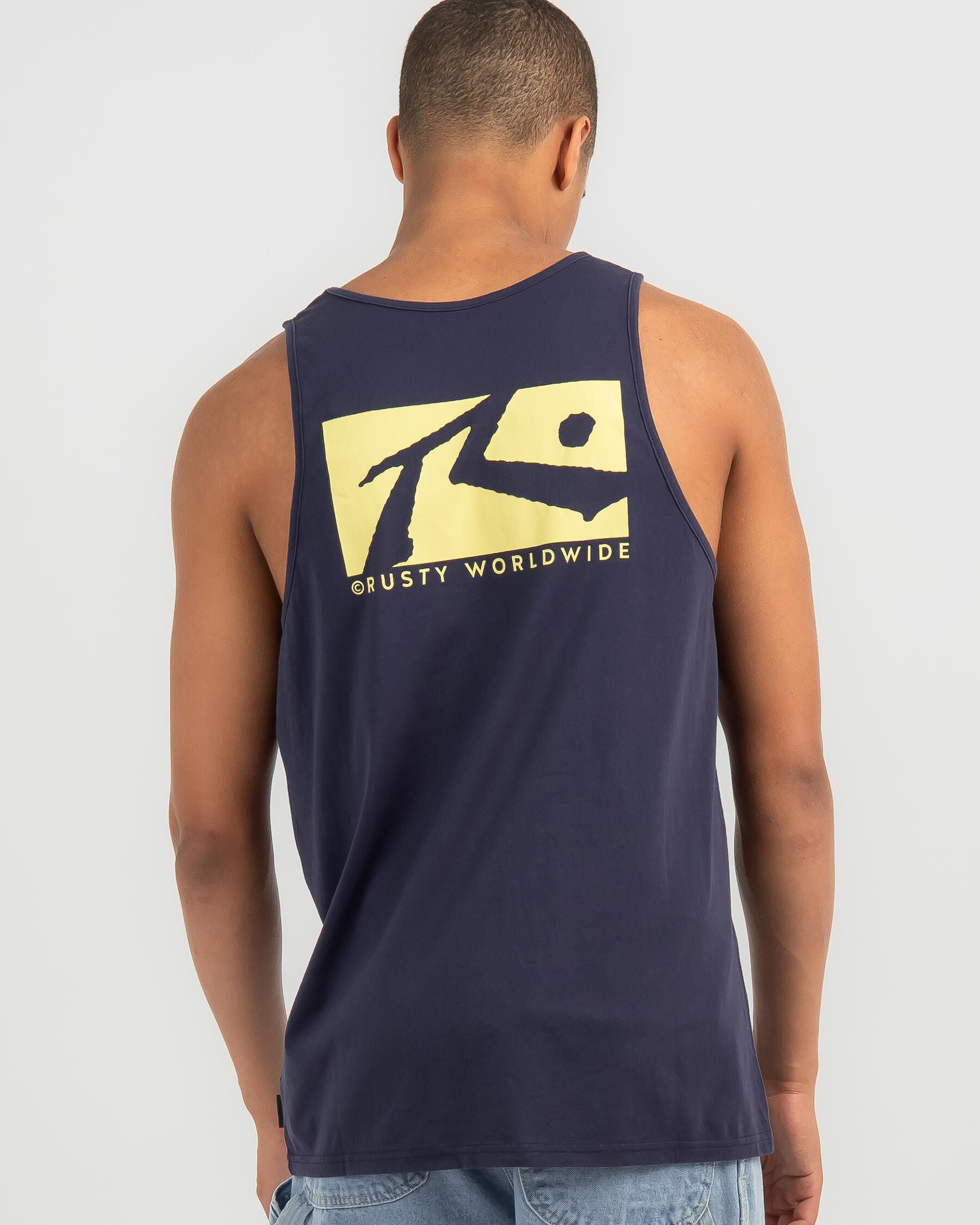 Rusty Men's Boxed In Tank Top in Navy
