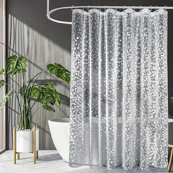 1 piece of Fantasy Geely pattern waterproof shower curtain - modern shower lining waterproof jacquard weaving non textured Y250116