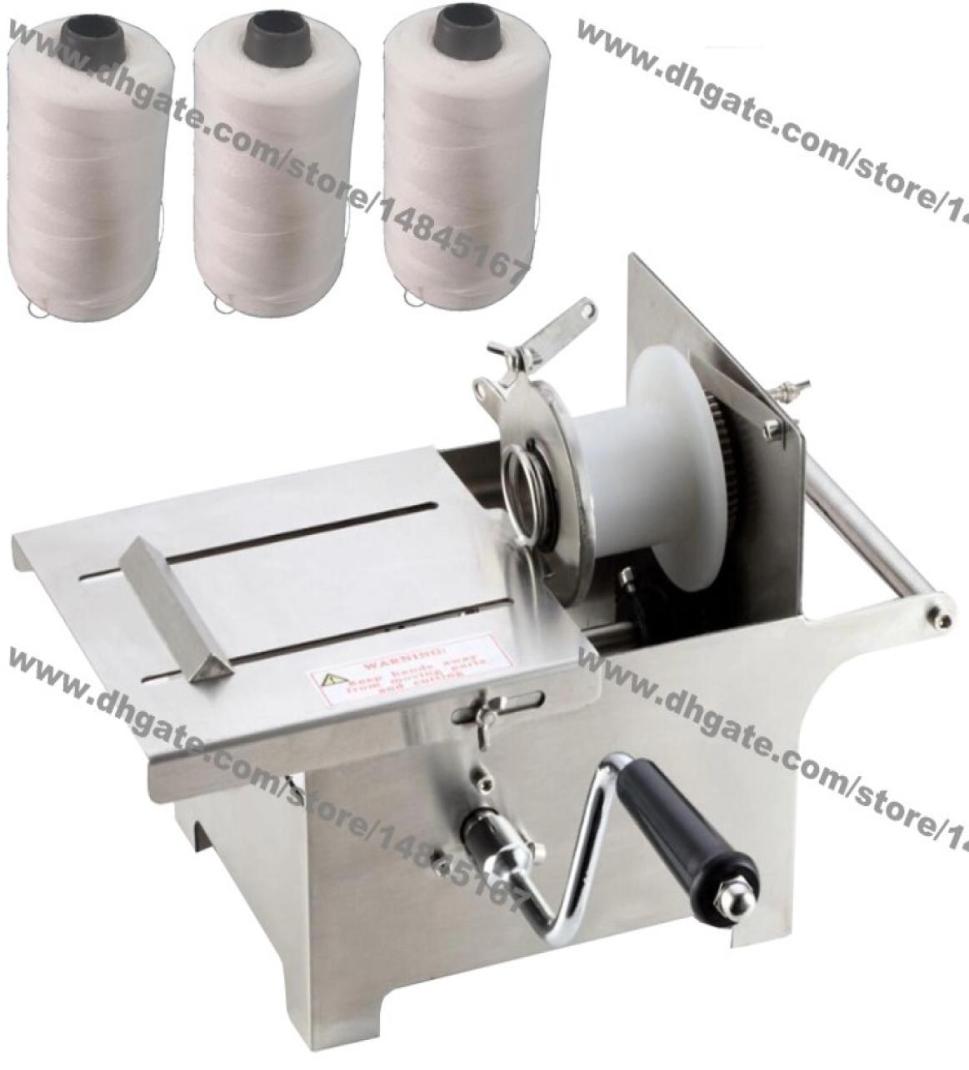 32mm 42mm Stainless Steel Hand Rolling Sausage Stuffer Machine Sausage Tying Machine Sausage Knotting Machine with 3pcs Twine6670736