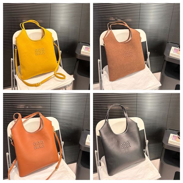 Designer Tote Bag Suede Shoulder Bag Fall-Winter Underarm Bag Large Tote Bag Vintage Leather Handbag with Shoulder Straps Large Capacity Hig