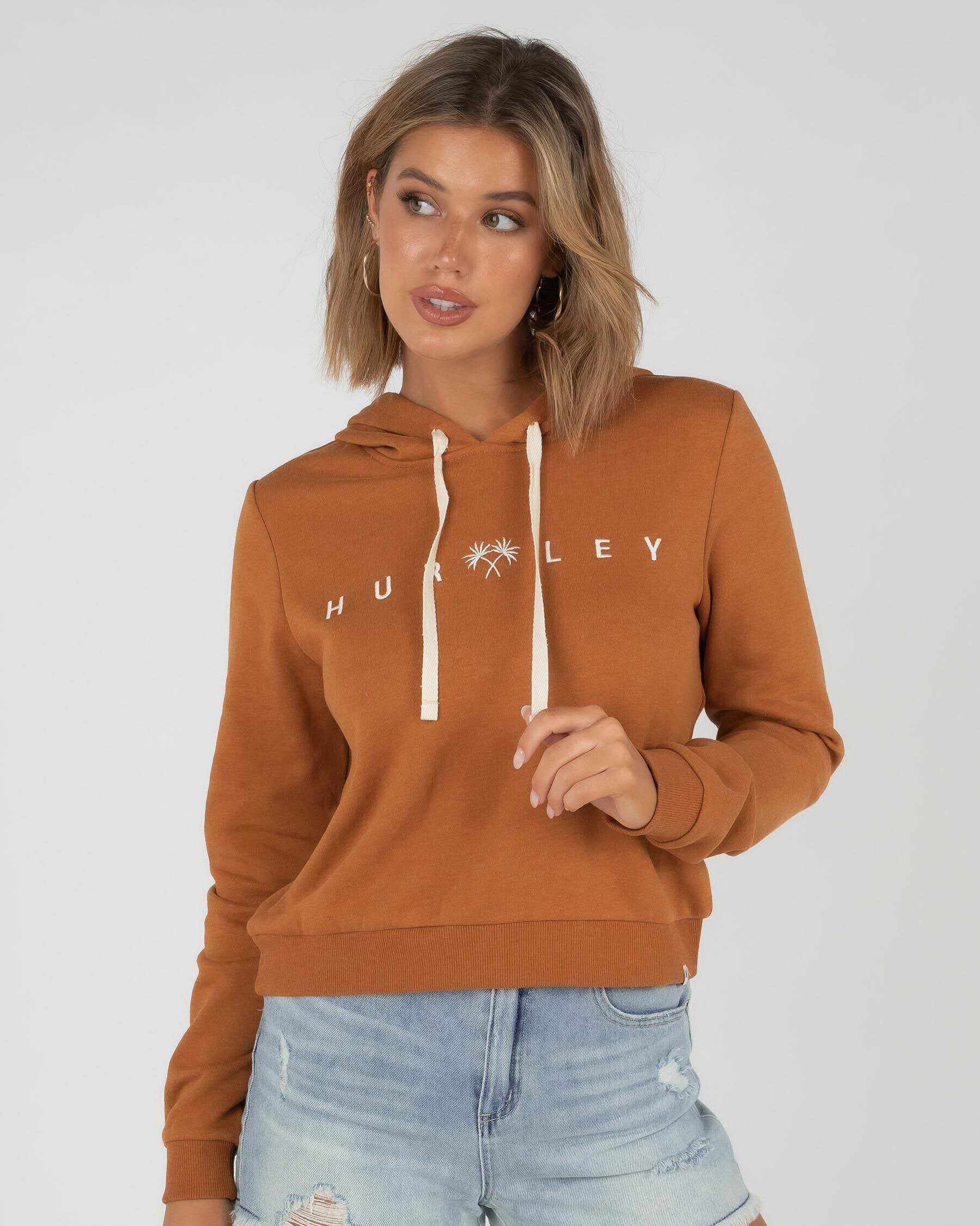 Hurley Women's Palms Hoodie in Orange