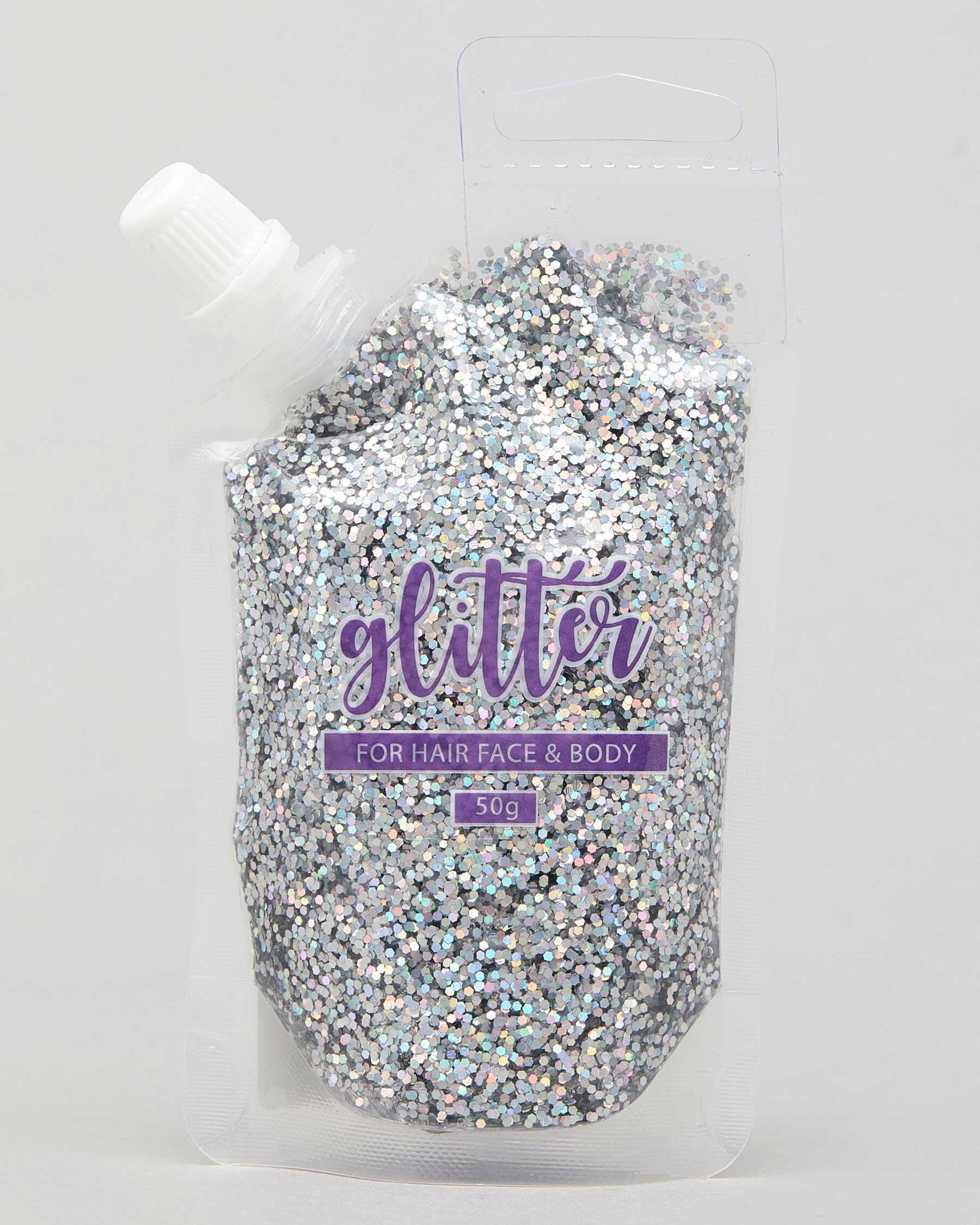 Get It Now Silver Glitter Pouch Pack