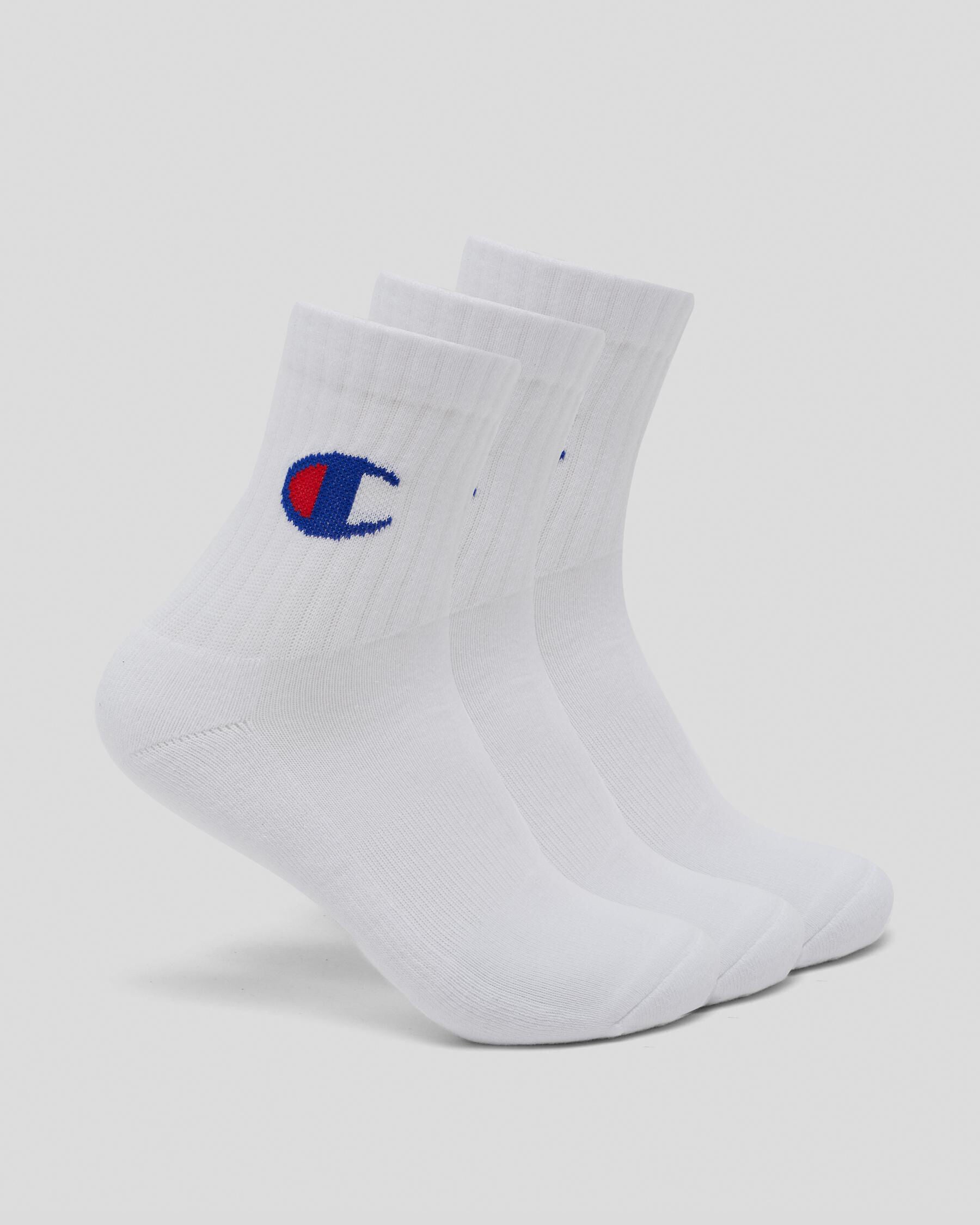 Champion Women's Sport C Quarter Crew Socks Pack in White
