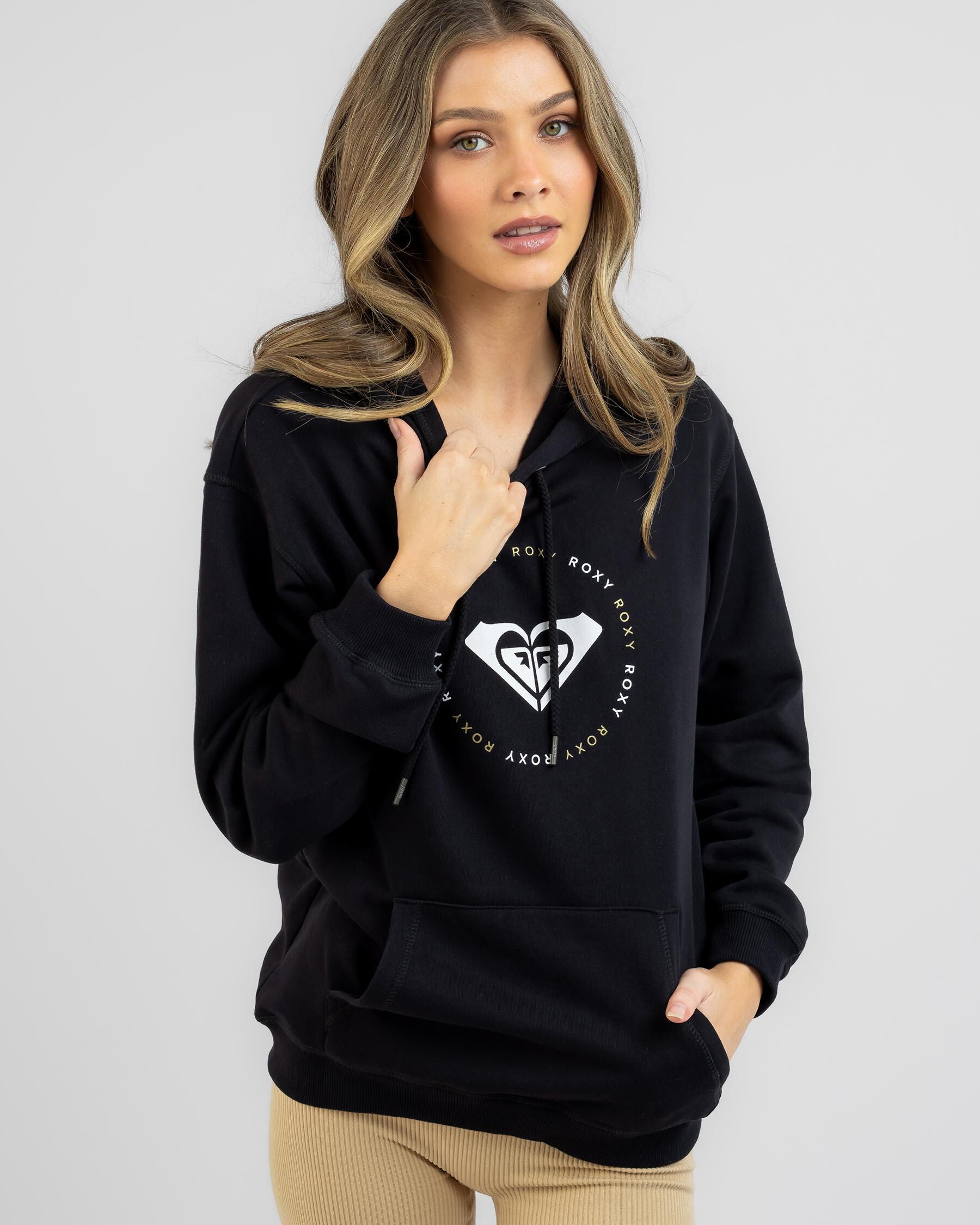Roxy Women's Surf Stocked Hoodie in Black