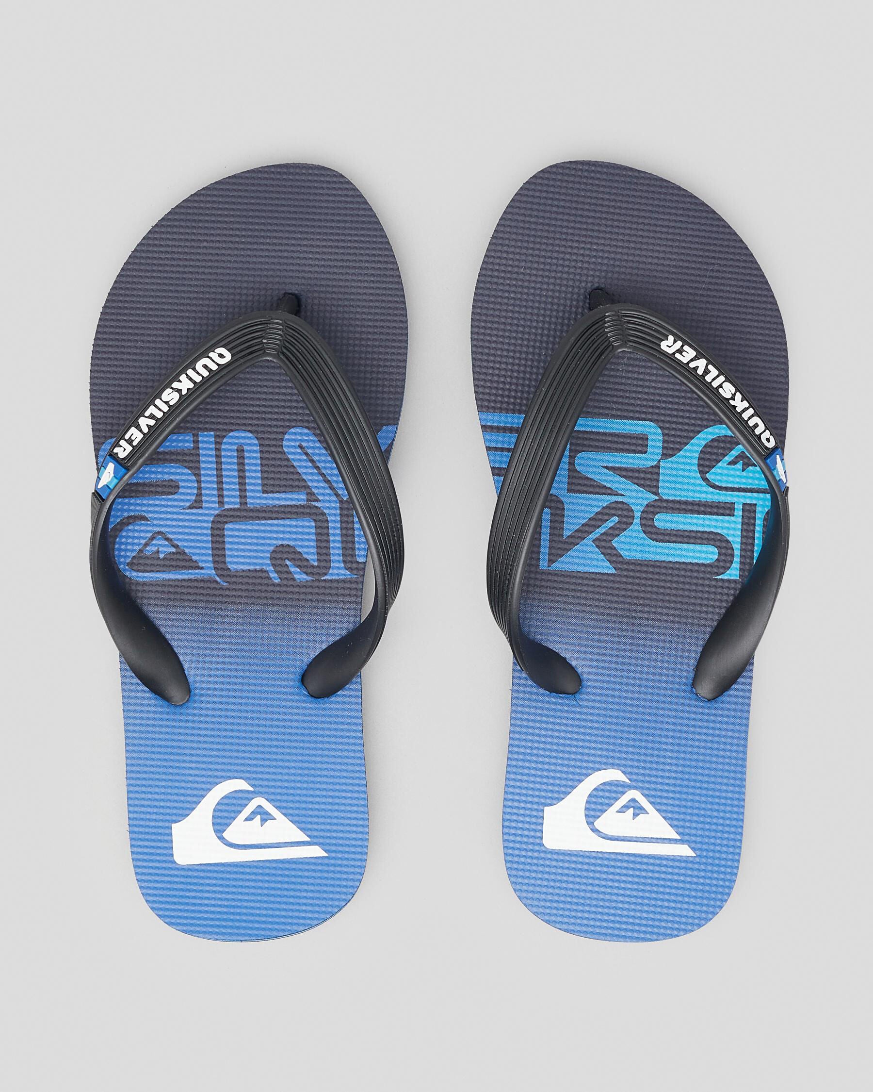 Quiksilver Boys' Molokai Art Youth Flip Flops in Blue