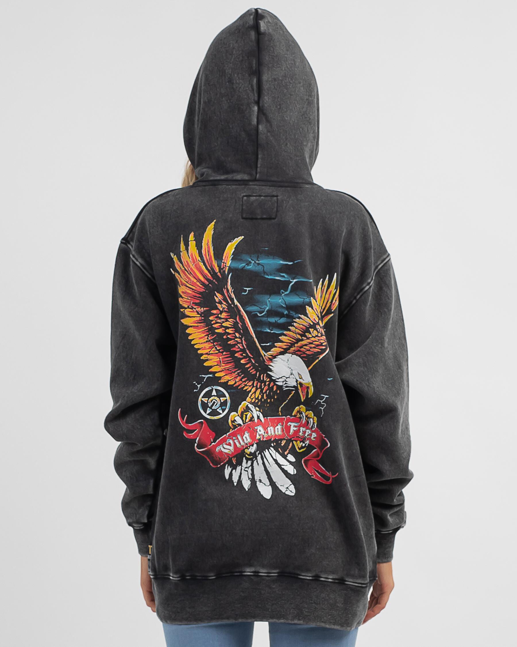 Unit Women's Wild & Free Pullover Hoodie in Black