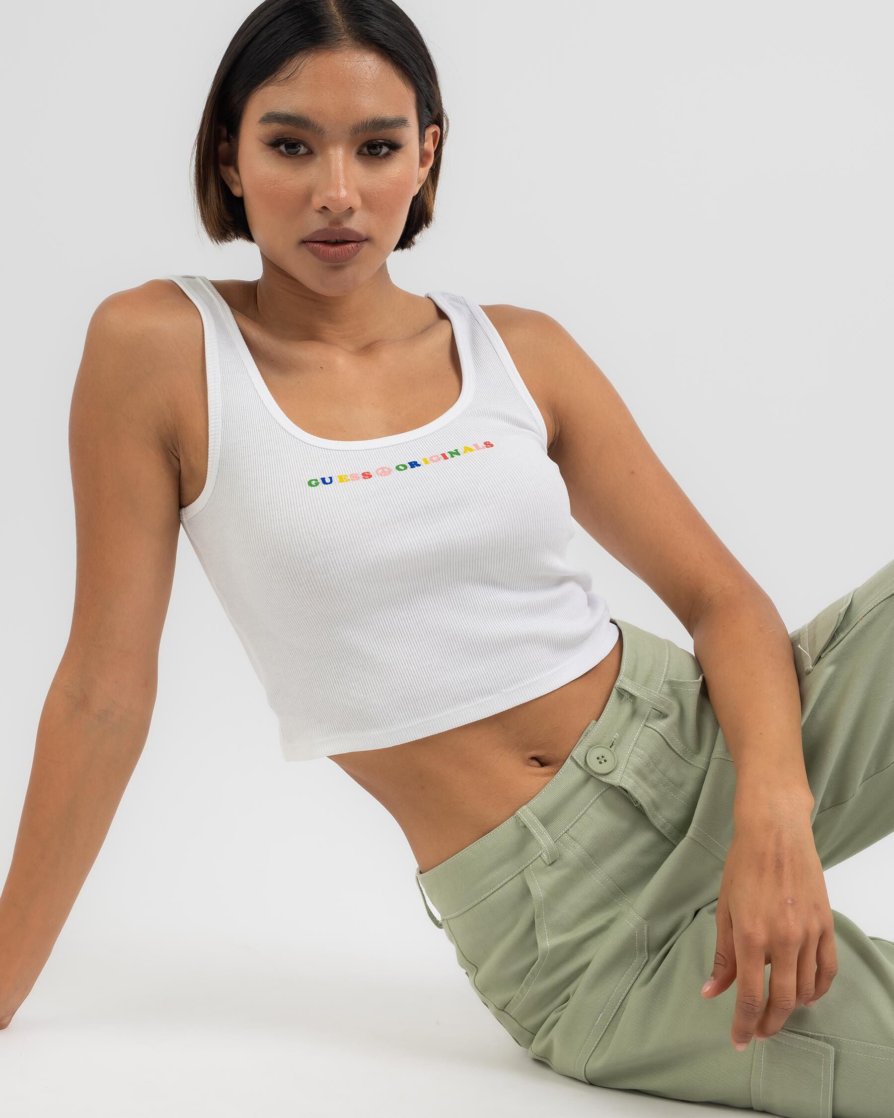 GUESS Women's Originals J Balvin Baby Tank Top in White