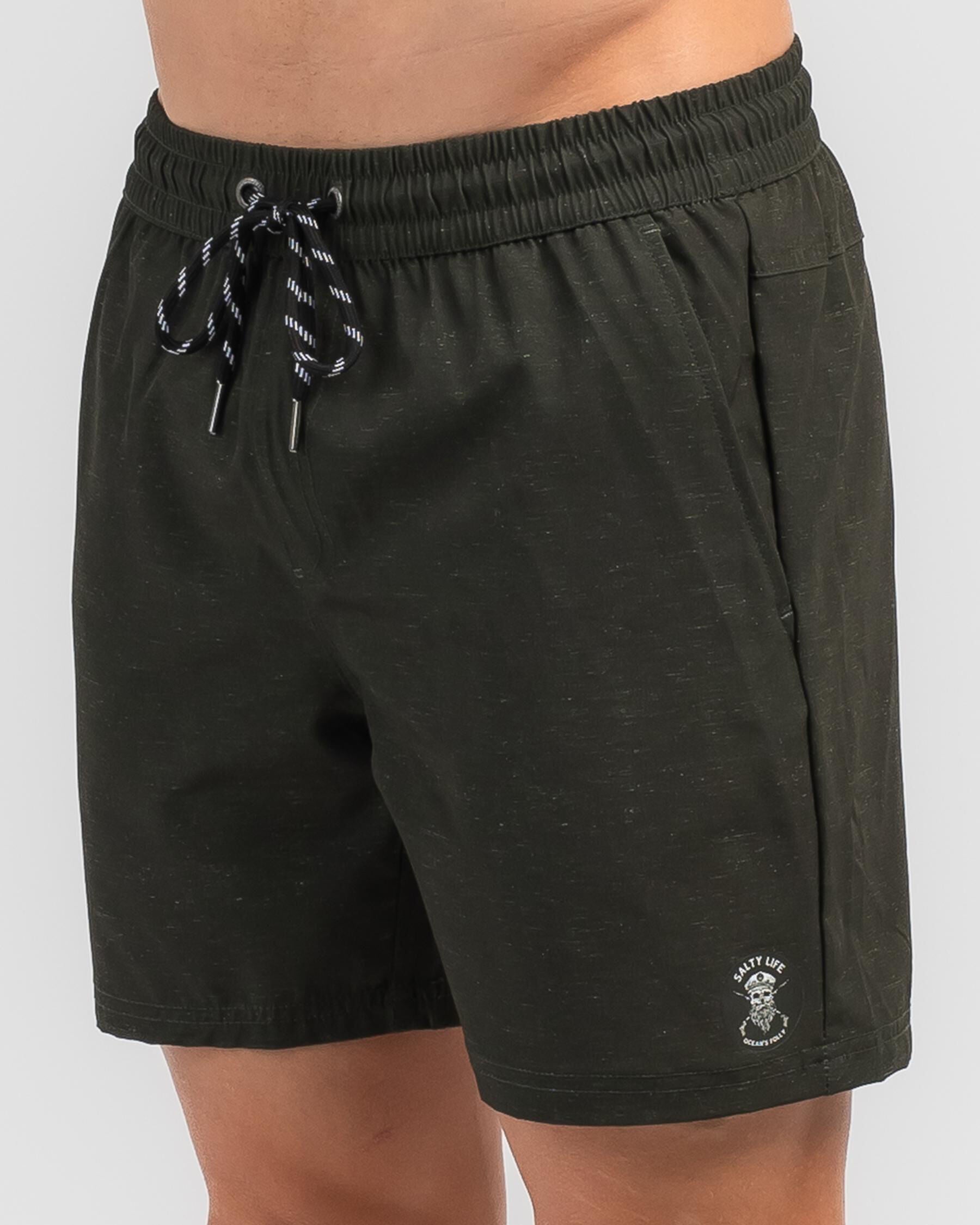 Salty Life Men's Formal Mully Shorts in Green