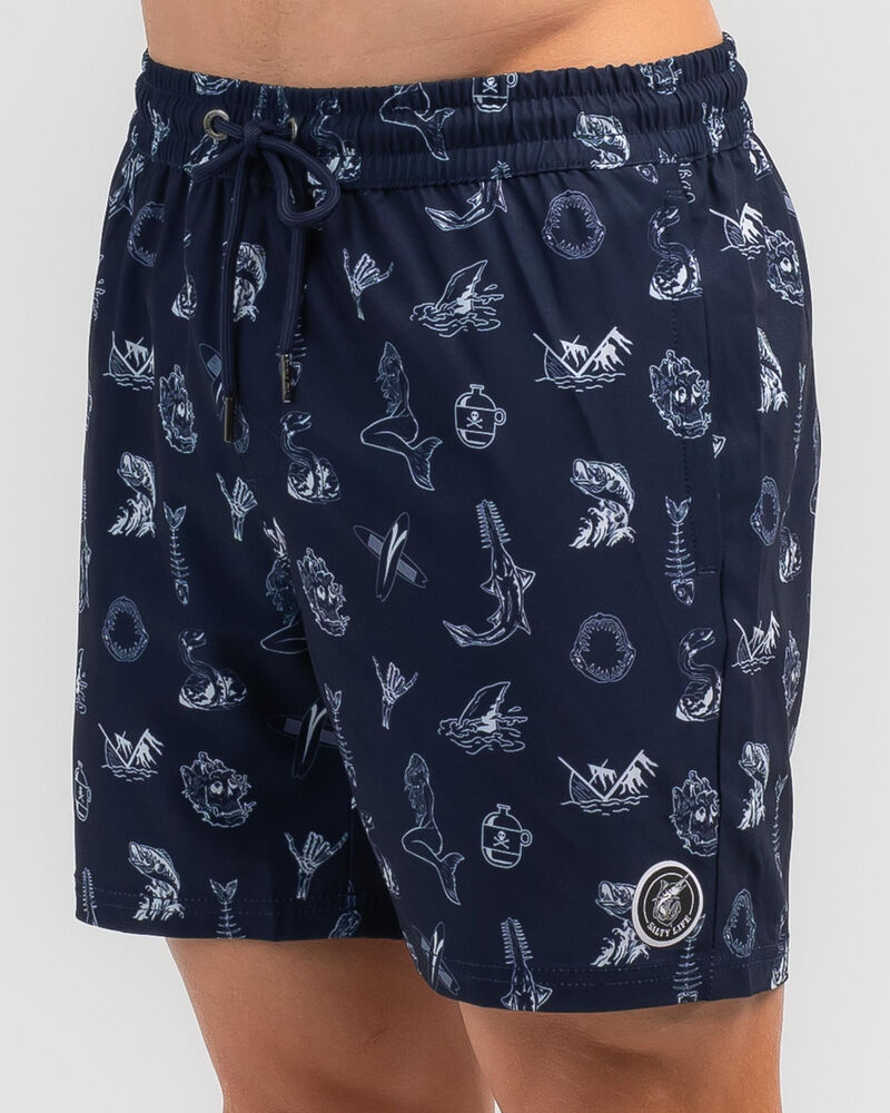 Salty Life Men's Poisonous Mully Shorts in Navy