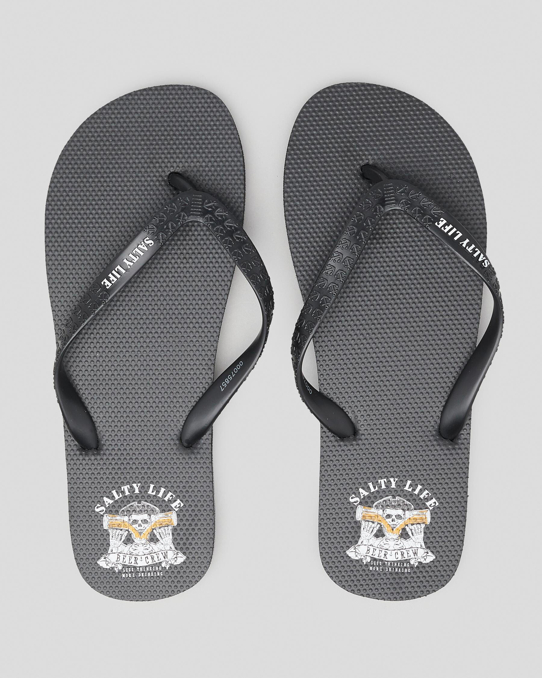 Salty Life Men's Thirst Flip Flops in Black