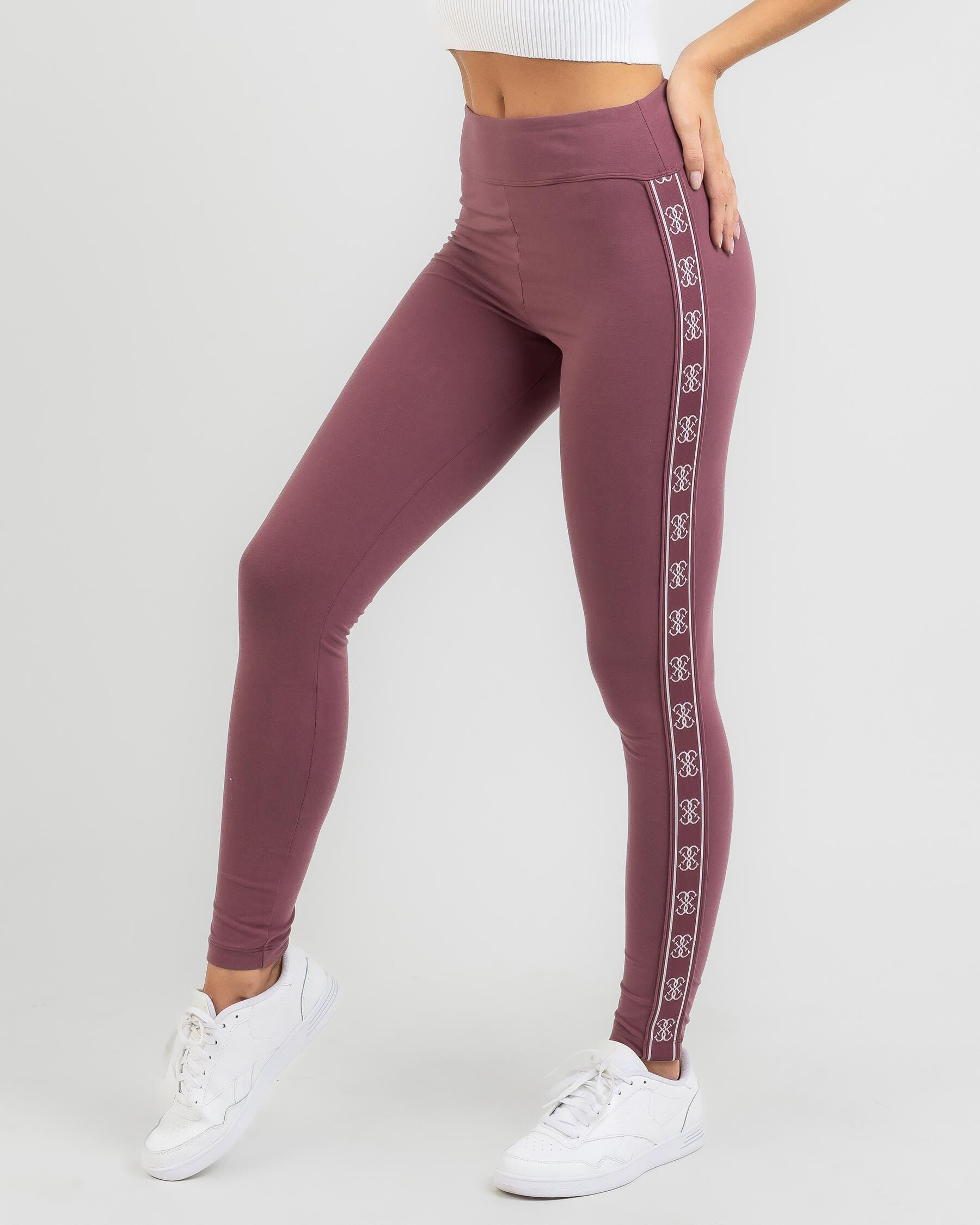 GUESS Women's Doreen 4X4 Leggings in Red