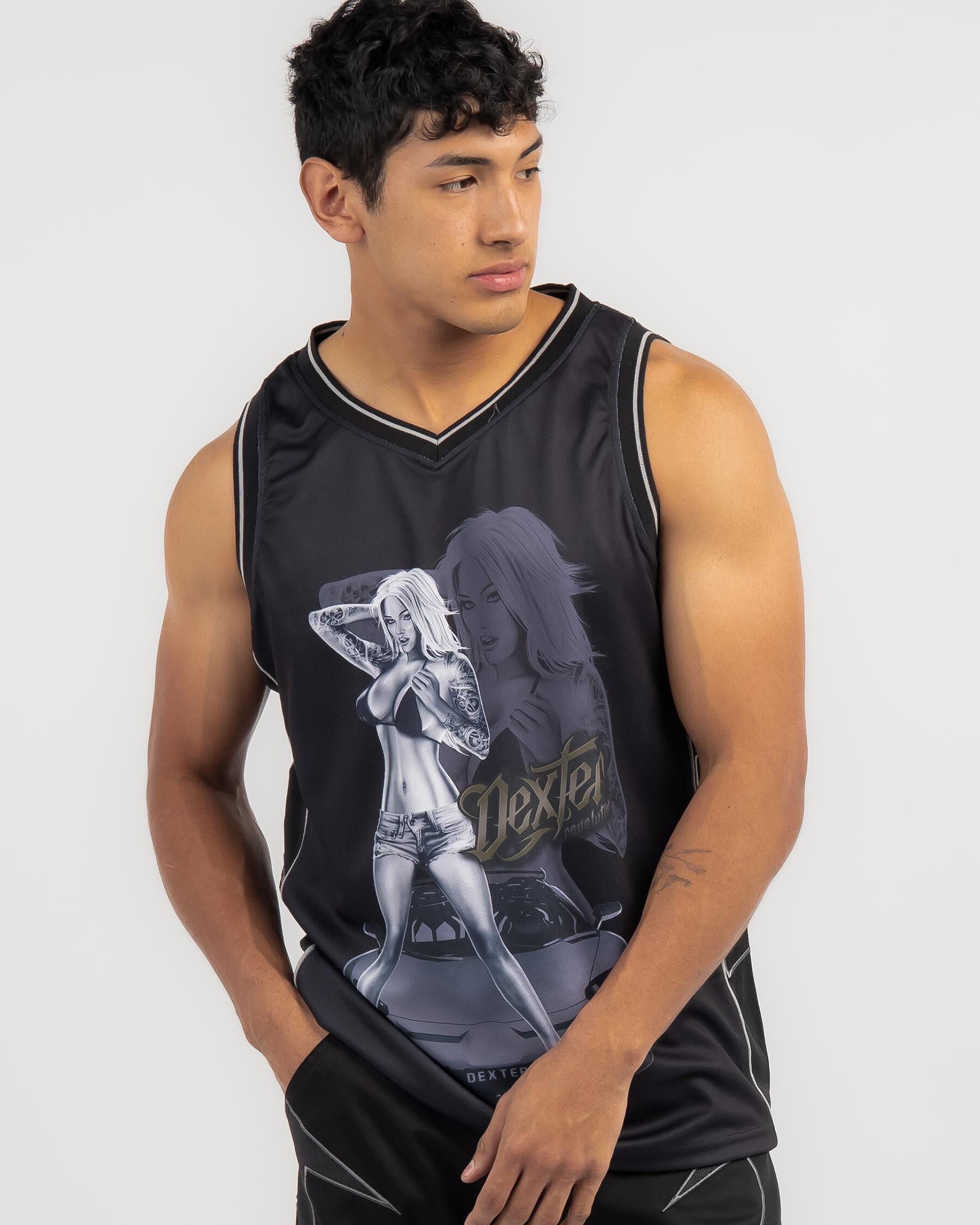 Dexter Men's Fast Lane Mesh Muscle Tank Top in Black