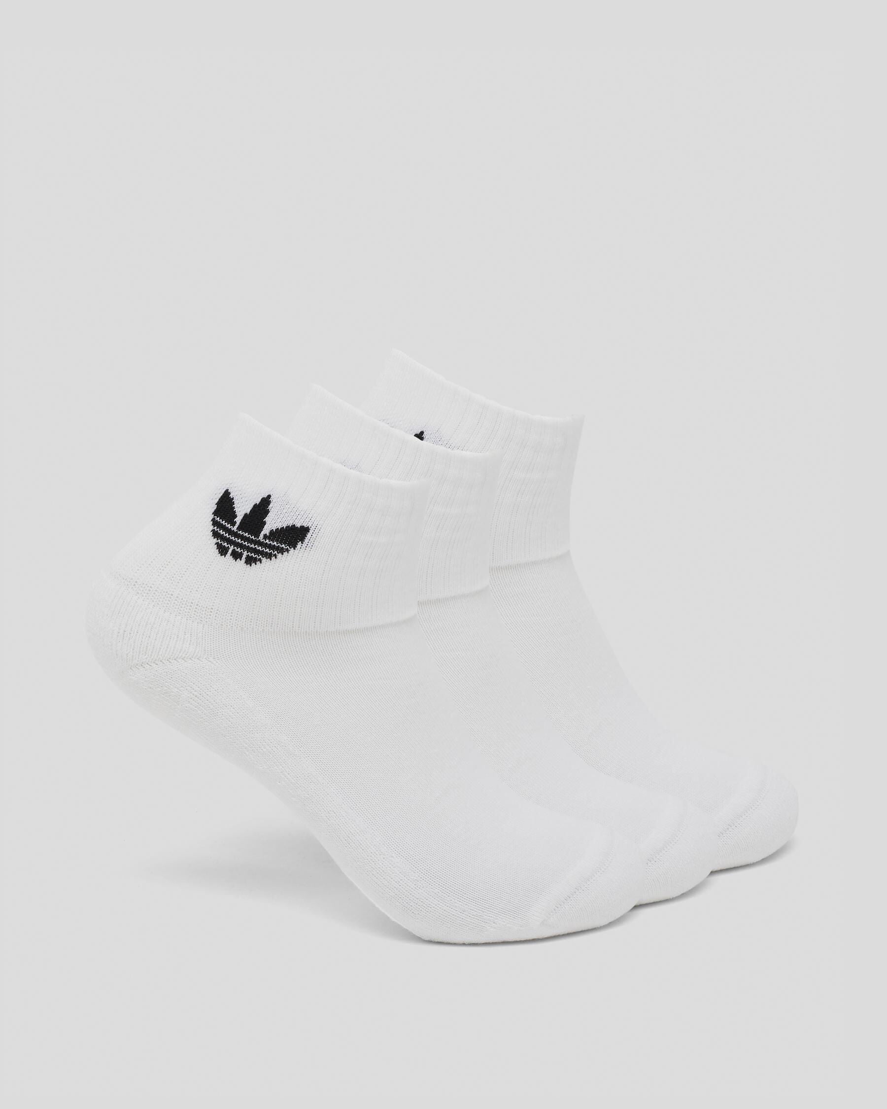 Adidas Toddlers' Mid Ankle Socks 3 Pack in White