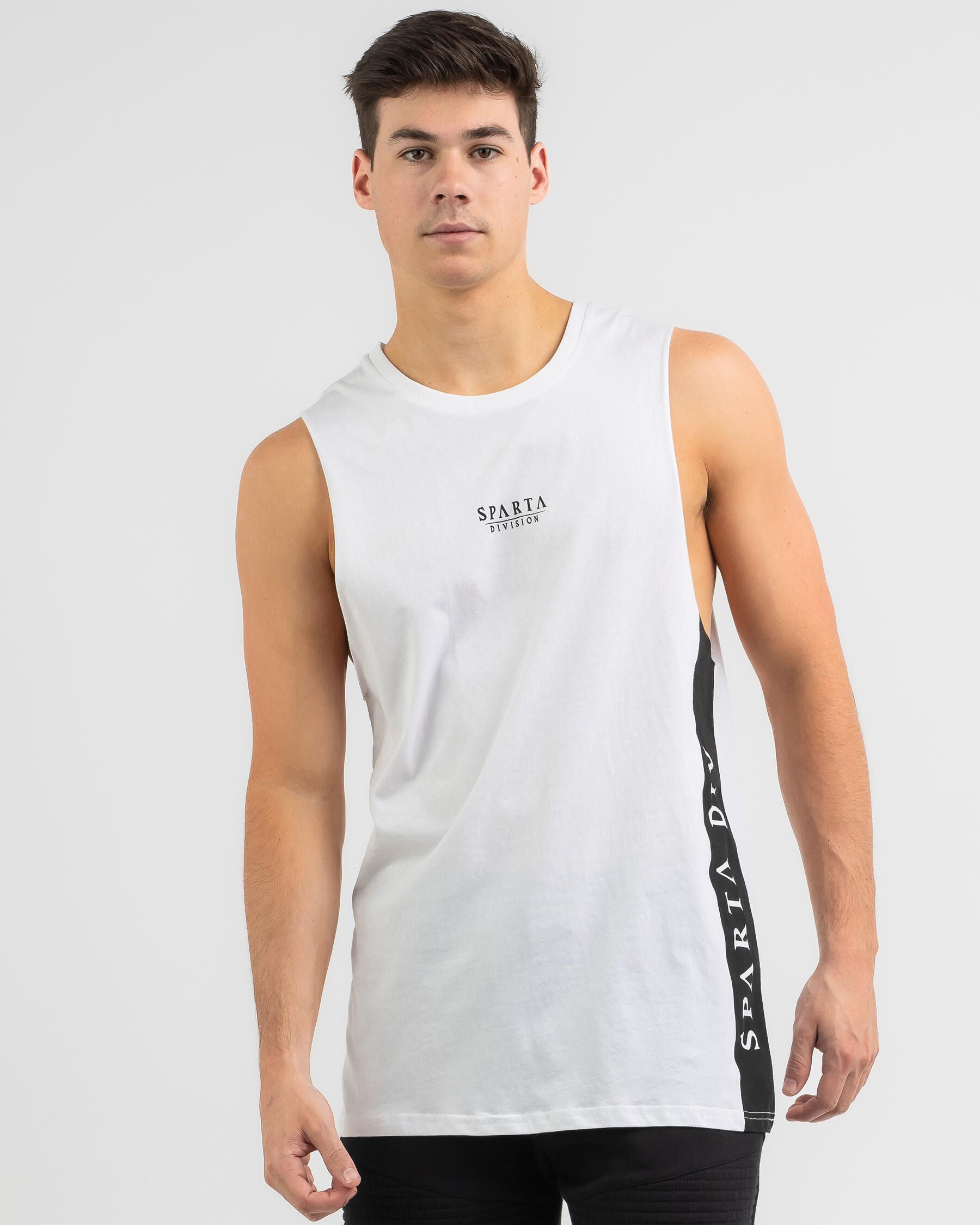 Sparta Men's Arena Muscle Tank Top in White