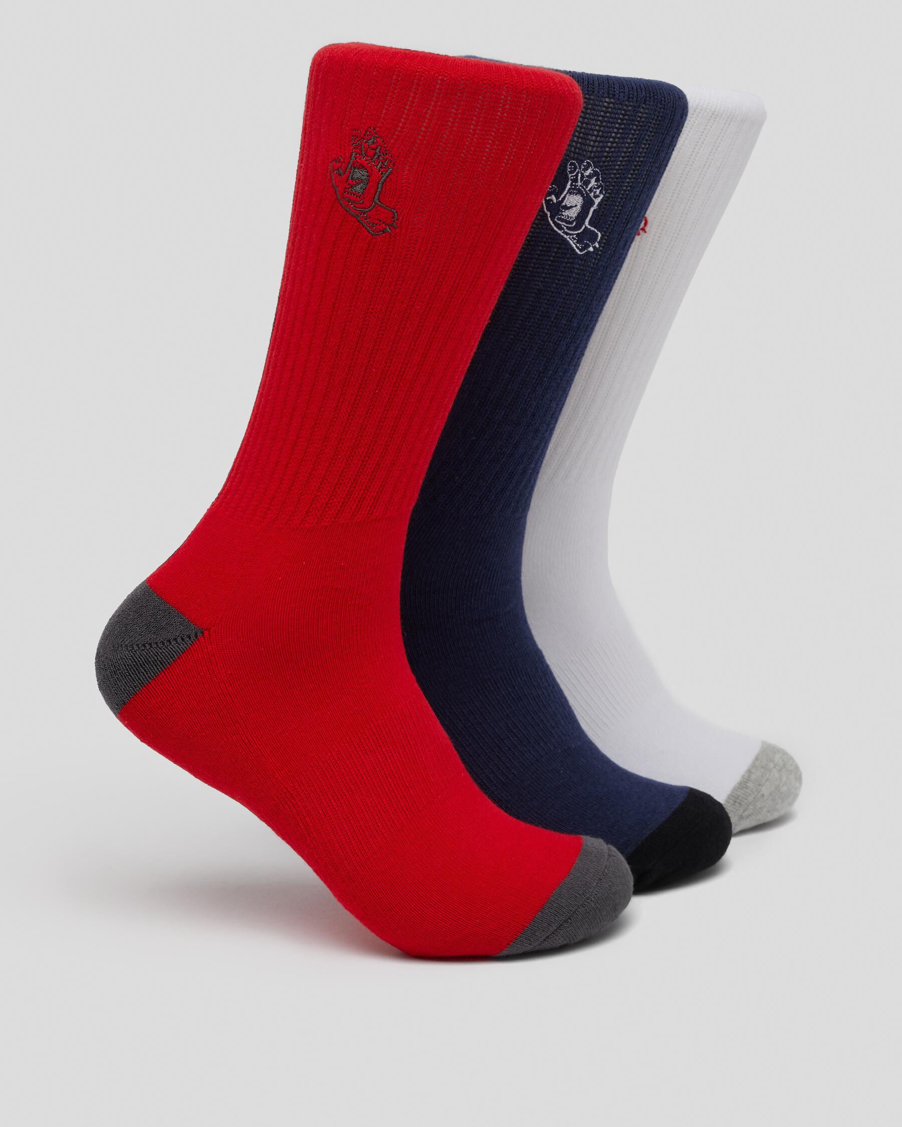 Santa Cruz Men's Mono Hand Socks 3 Pack