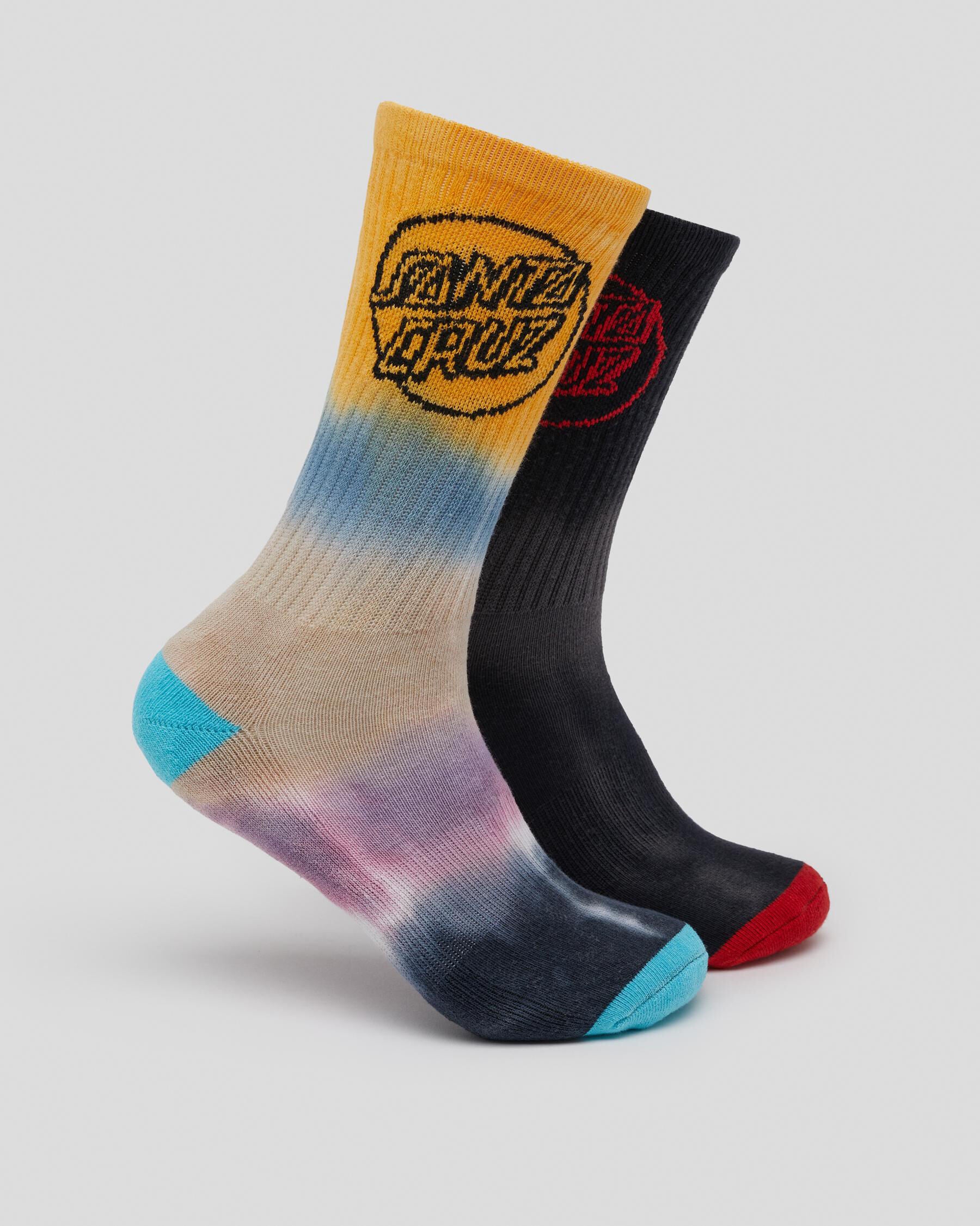 Santa Cruz Boys' Opus Dot Drip Crew Socks 2 Pack