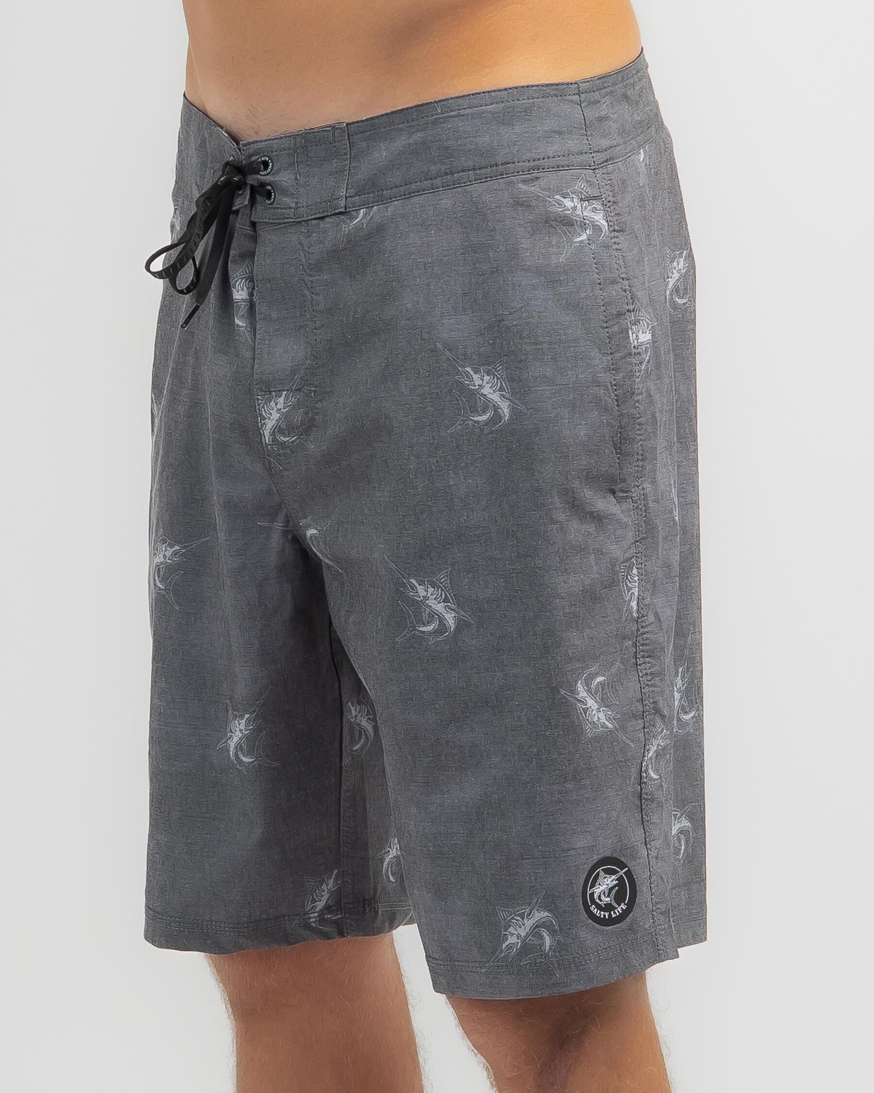 Salty Life Men's Escapism Board Shorts in Grey