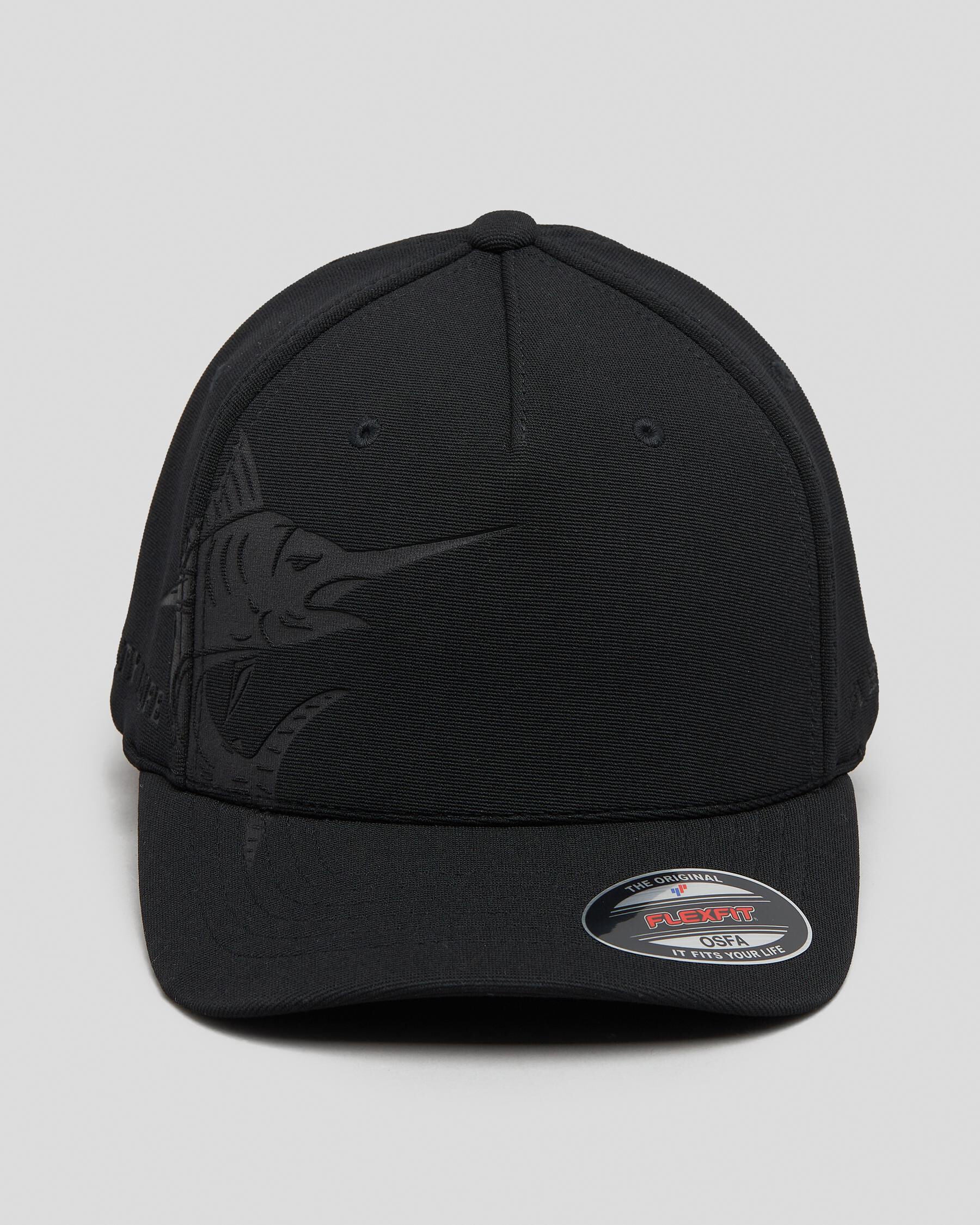 Salty Life Men's Scaled Mini Ottoman Flexfit Cap in Black