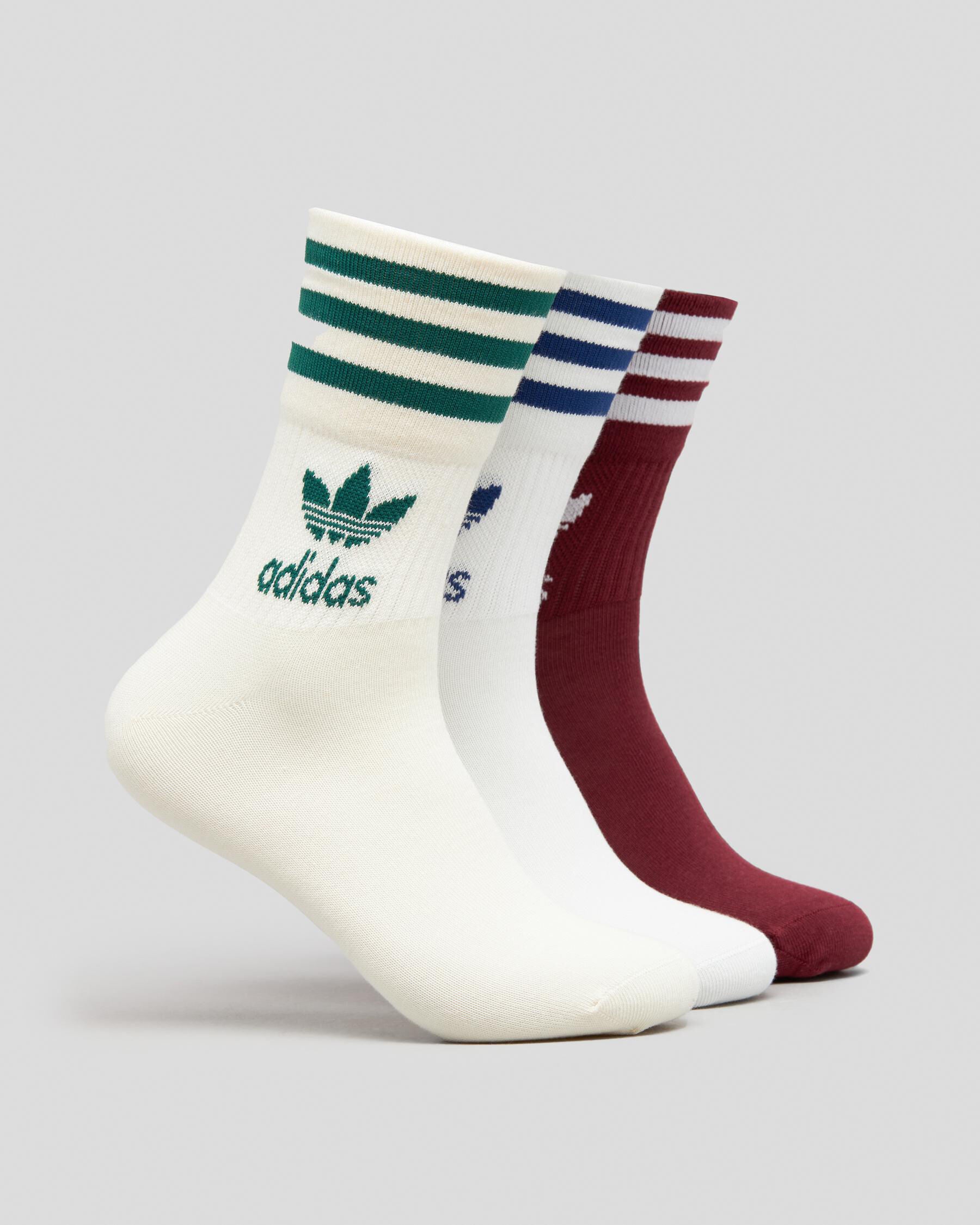 Adidas Women's Mid Cut Crew Socks Pack in White