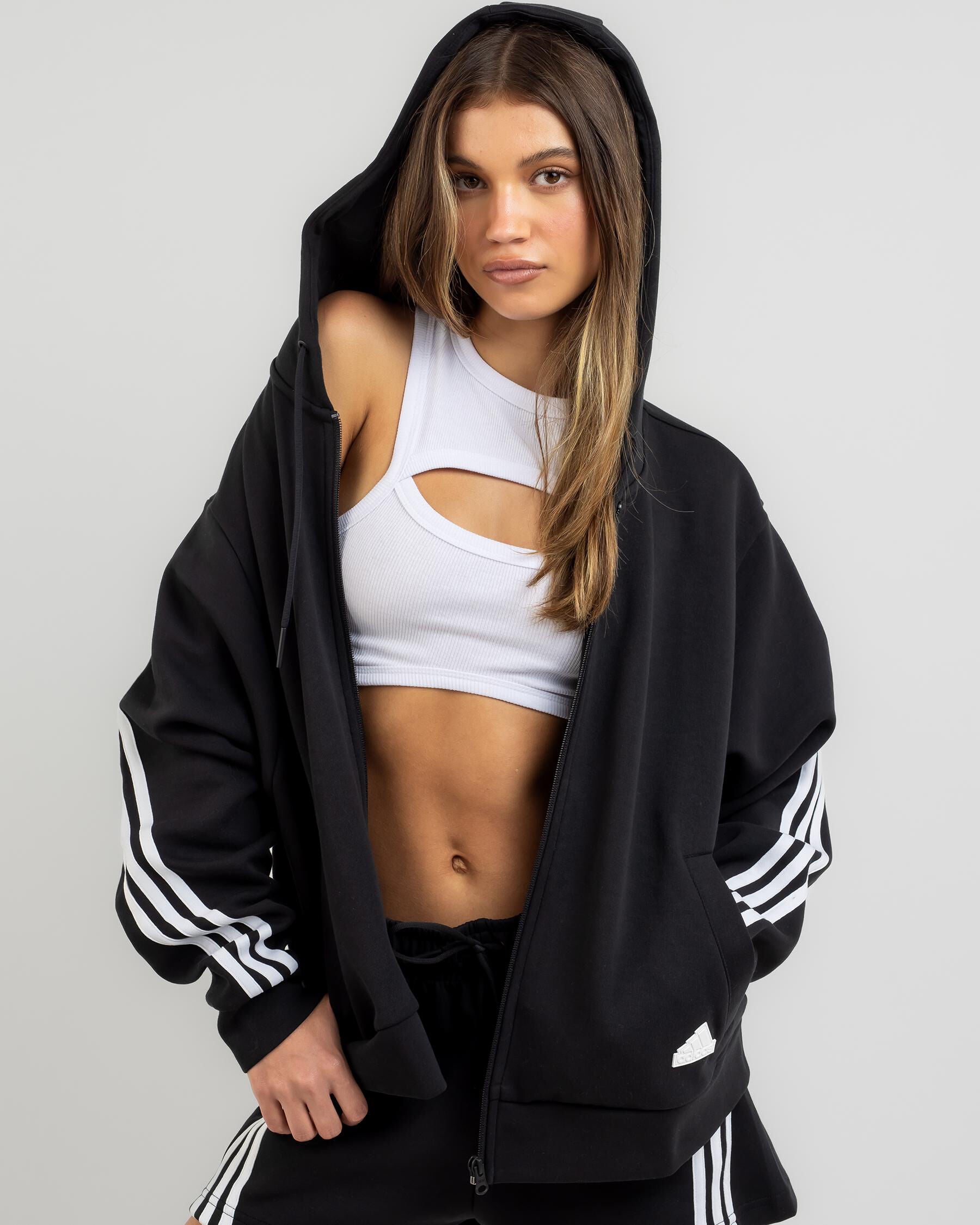 Adidas Women's Future Icons Zip Hoodie in Black