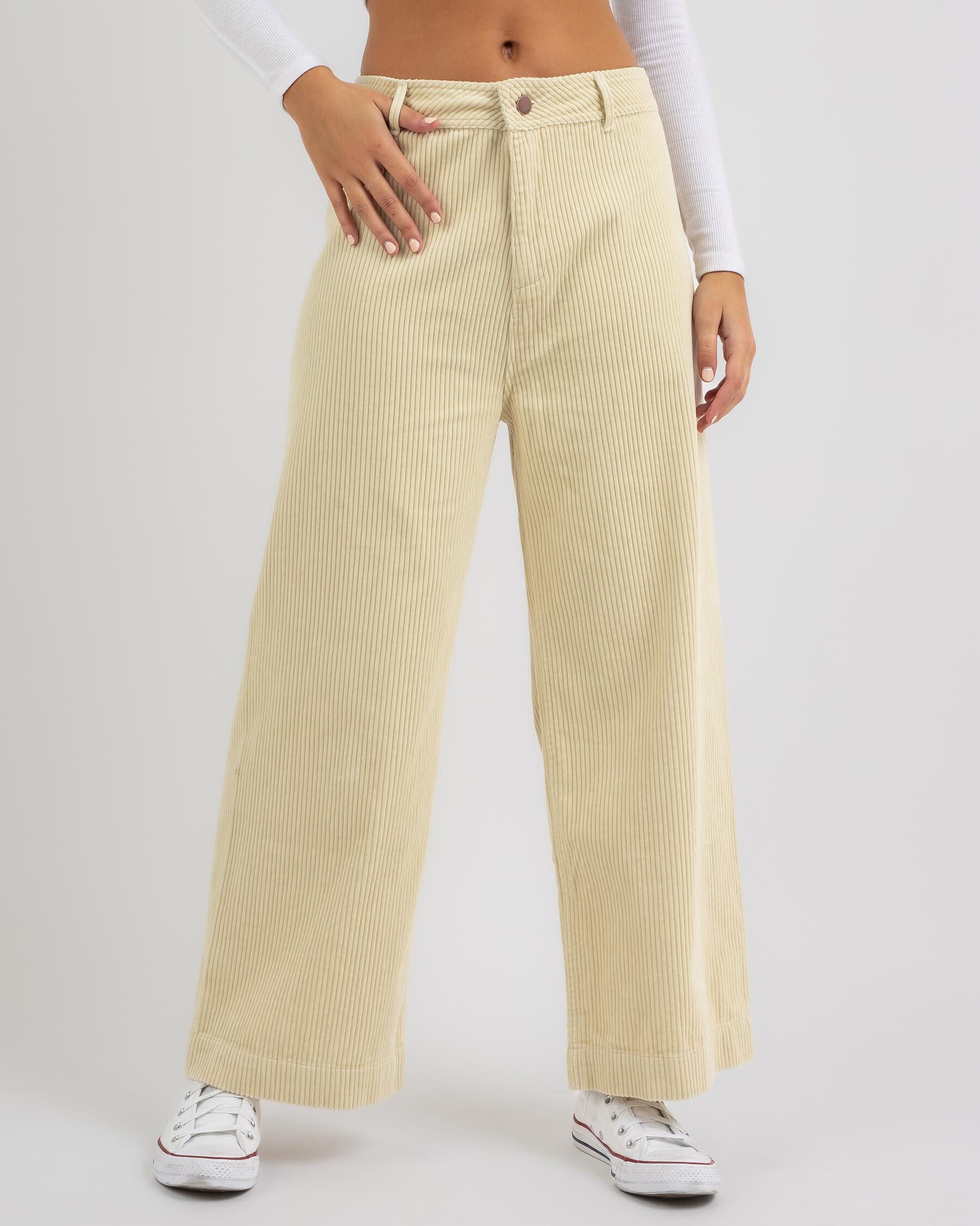 Billabong Women's Candy Cord Trousers in White