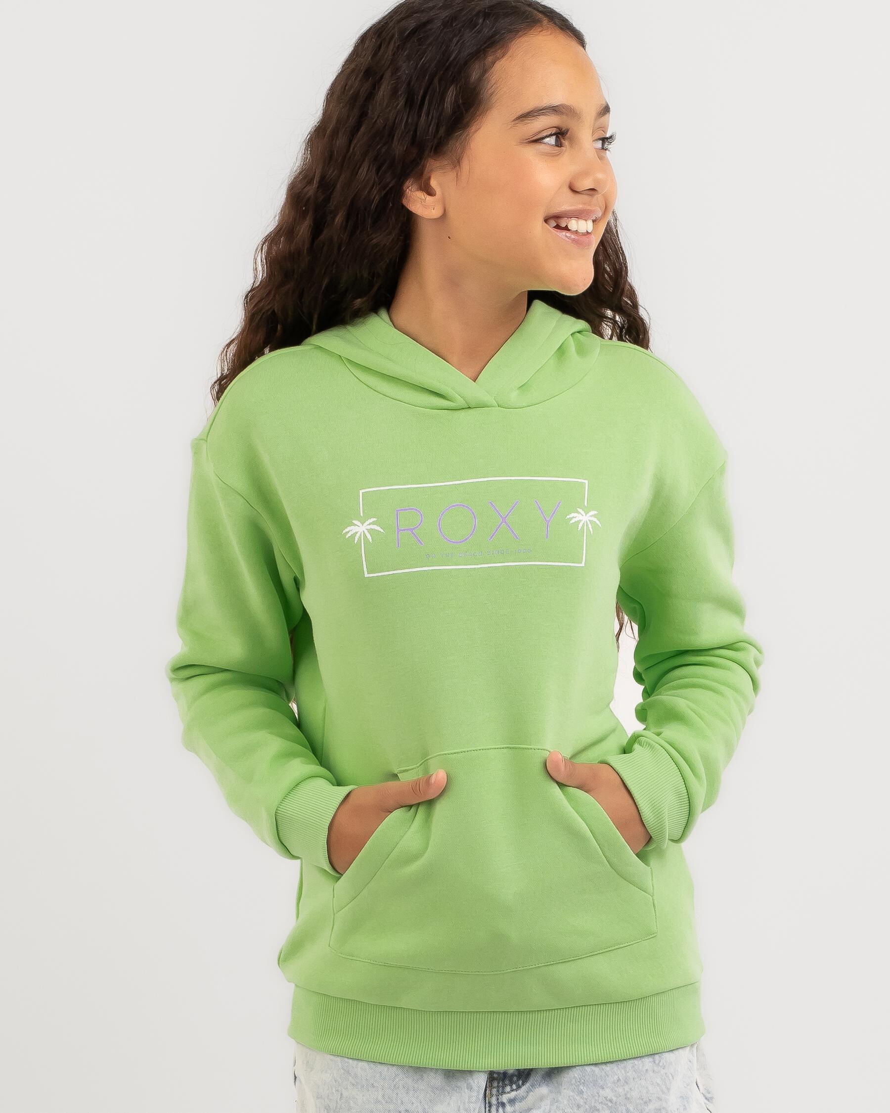 Roxy Girls' Wildest Dreams Hoodie in Green