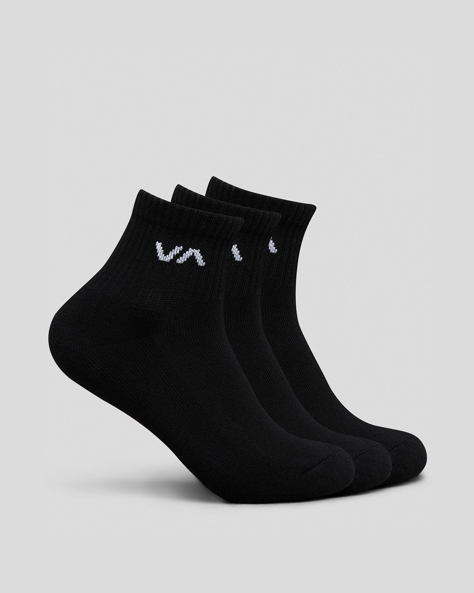 RVCA Women's Va Mini Crew Socks Pack in Black