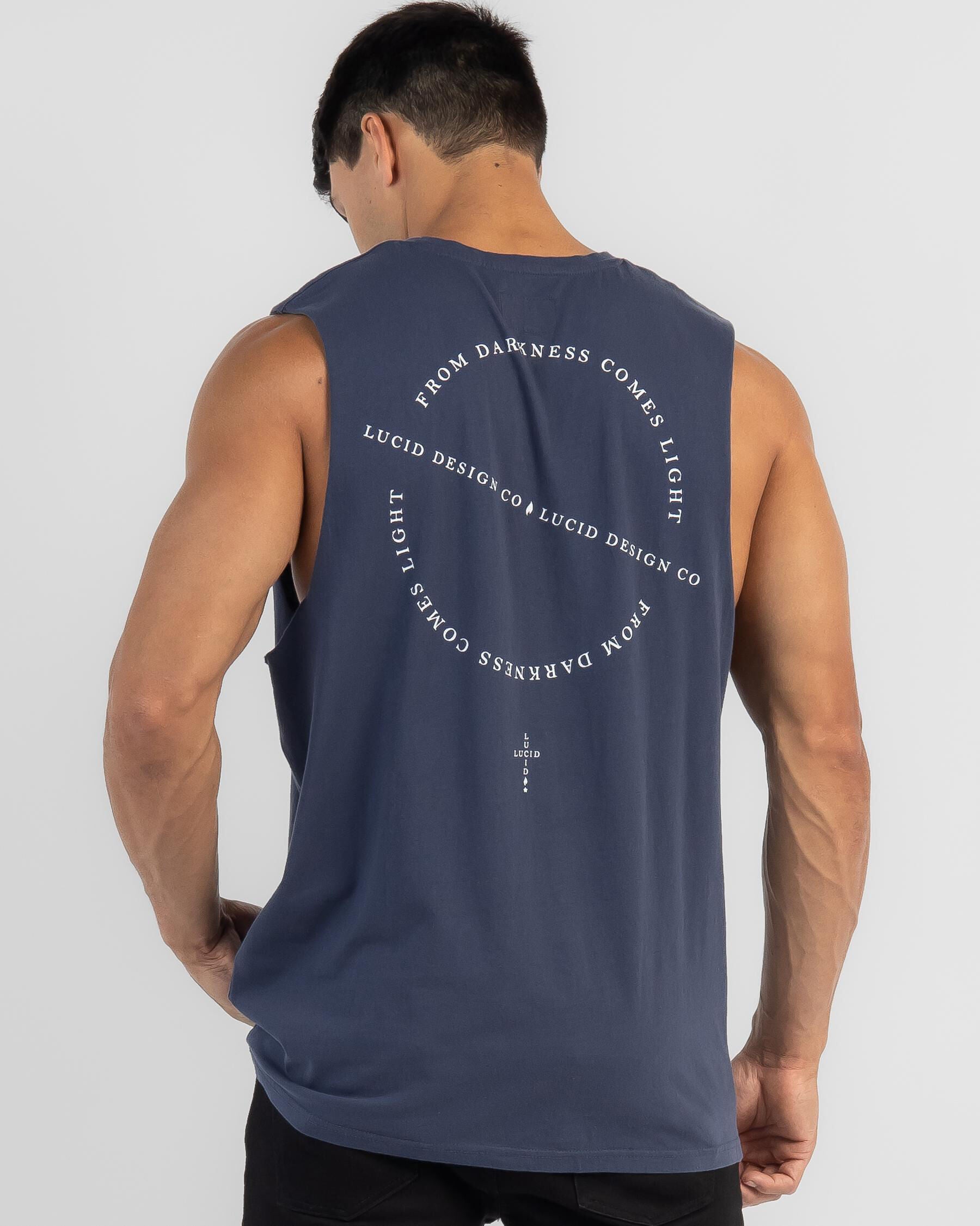 Lucid Men's Validation Muscle Tank Top in Blue