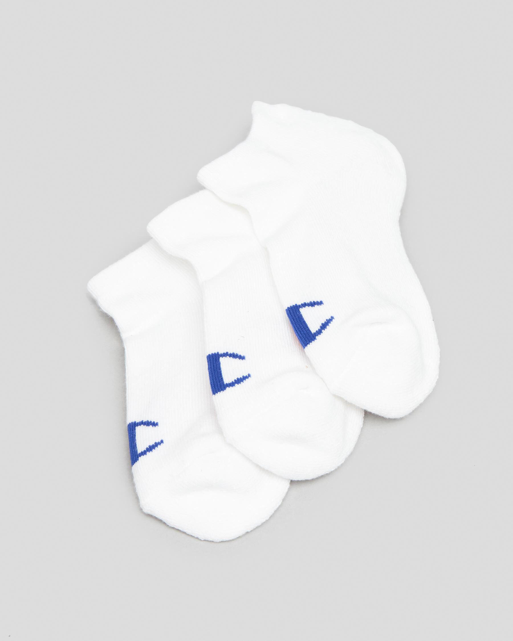 Champion Toddlers' C Logo Low Cut Socks 3 Pack in White