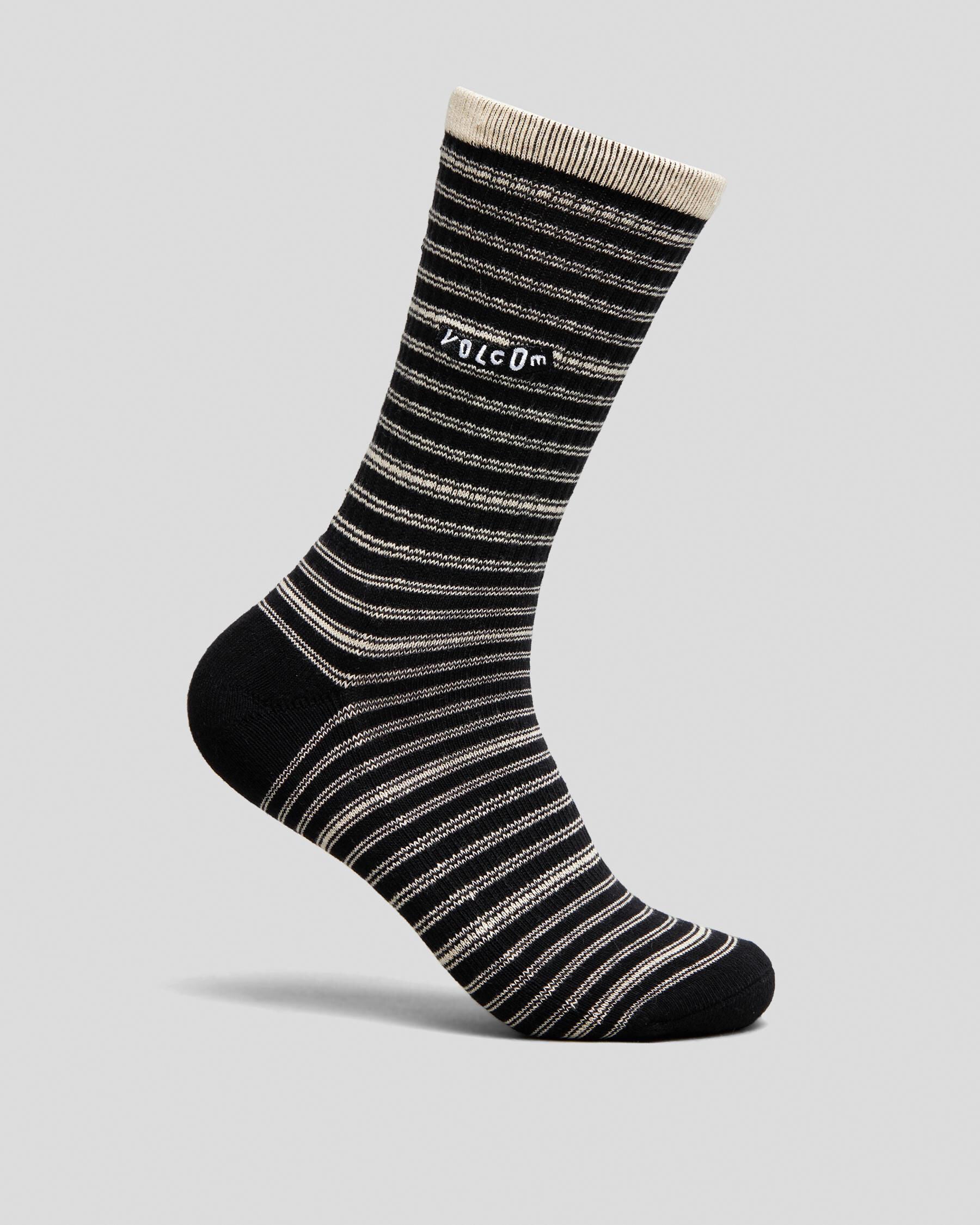 Volcom Men's Stripes Socks in Black